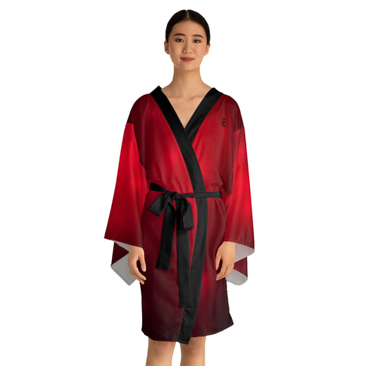 Elegant Red Long Sleeve Kimono Robe | Luxurious Loungewear, Relaxation Gift, Spa Day Essential, Holiday Comfort - THE CATCH