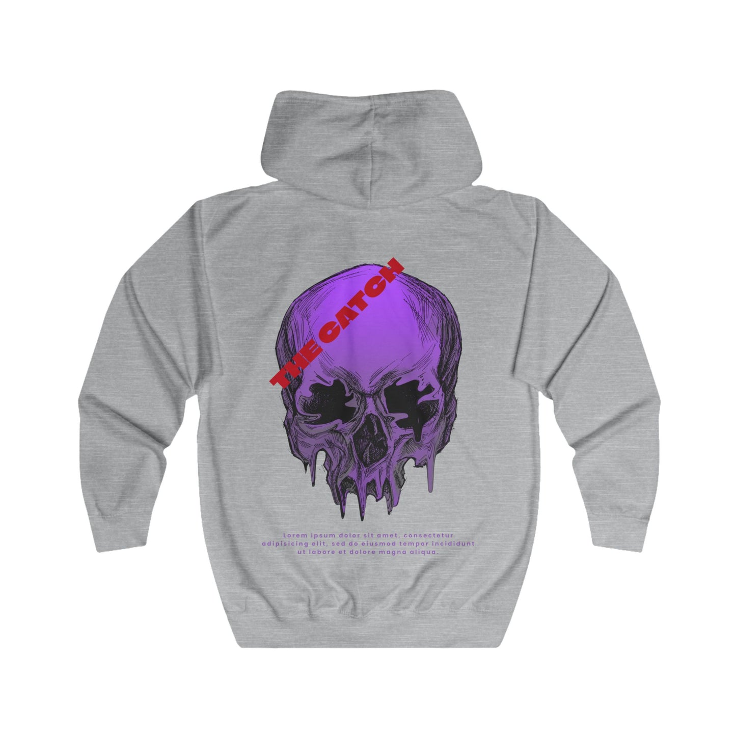 Full Zip Hoodie - 'The Catch Baddie' Skull Design