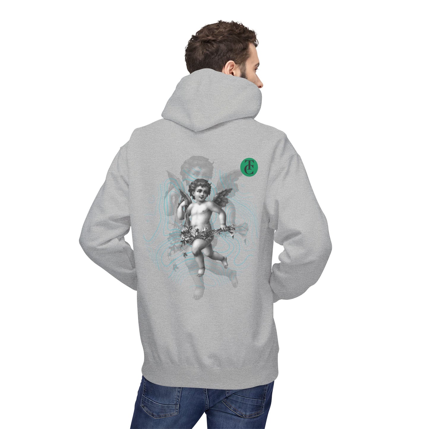 Fleece Hoodie with Cupid Design - Softstyle, Comfortable, Perfect for Casual Wear - THE CATCH