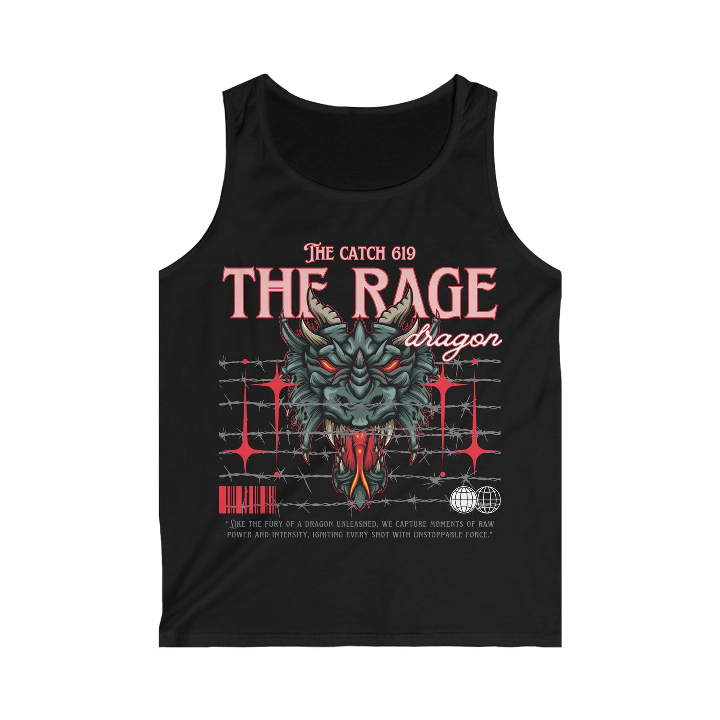 Men's Dragon Rage Tank Top - Bold Graphic Tee for Summer Adventures - THE CATCH