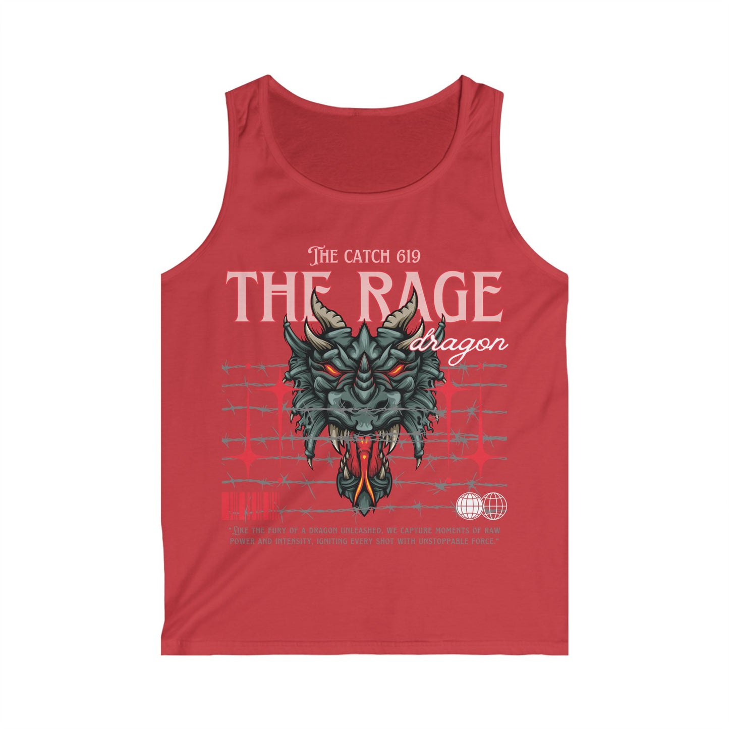 Men's Dragon Rage Tank Top - Bold Graphic Tee for Summer Adventures - THE CATCH