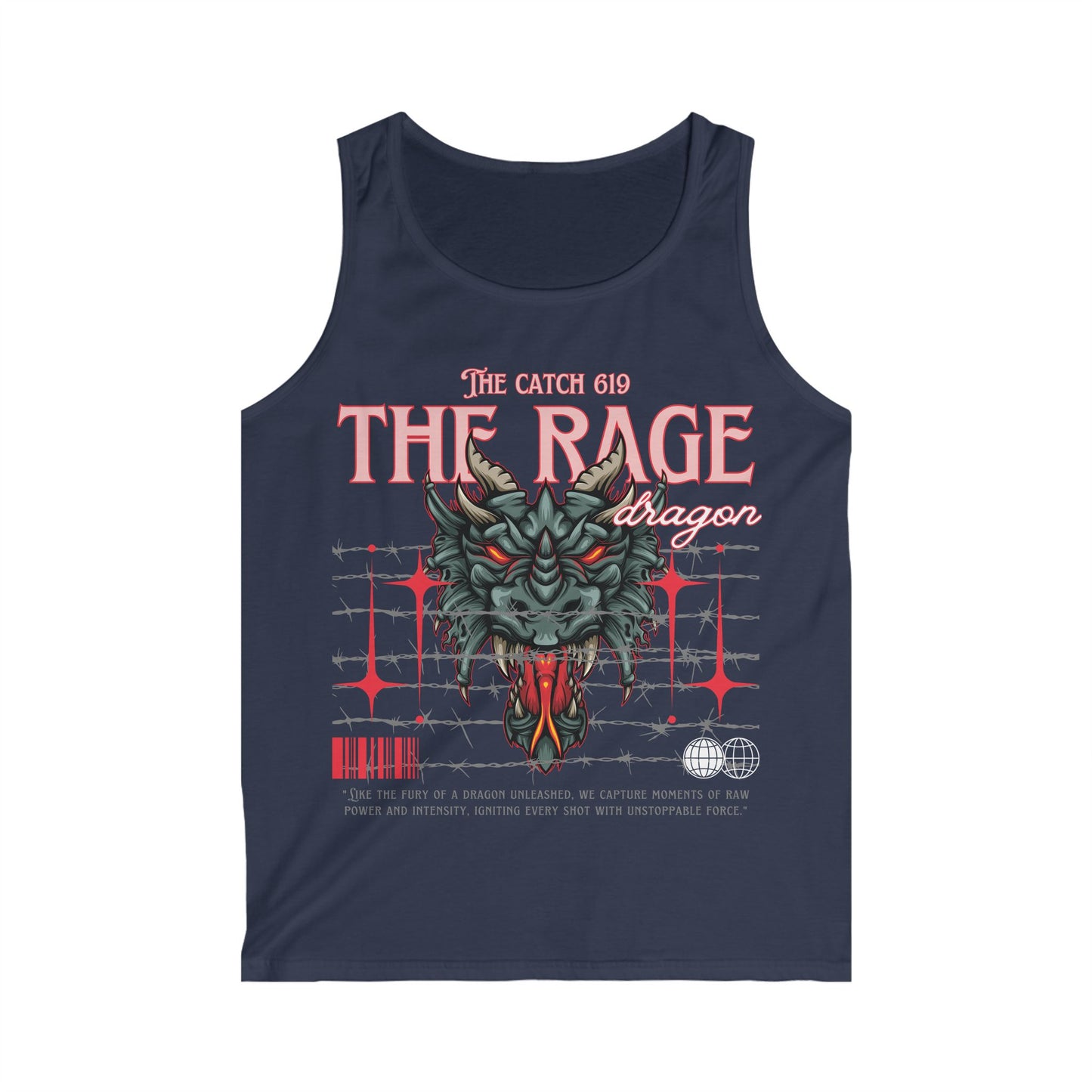 Men's Dragon Rage Tank Top - Bold Graphic Tee for Summer Adventures - THE CATCH