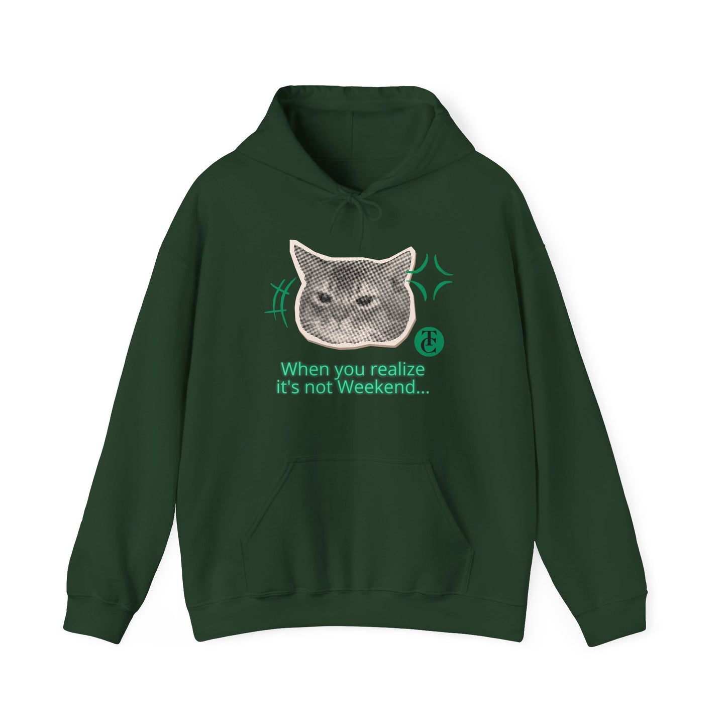 Cat Humor Sweatshirt, Funny Hoodie, Weekend Vibes Sweatshirt, Hoodie, Gift for Cat Lovers, Cute Cat Apparel - THE CATCH