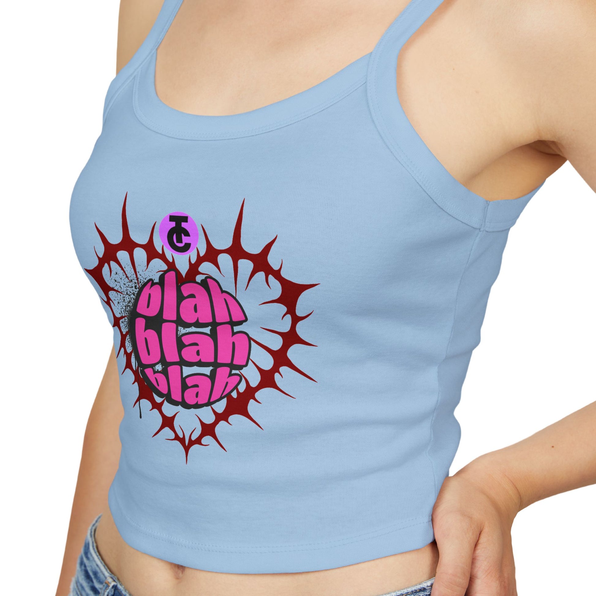 Bold Graphic Spaghetti Strap Tank Top, Summer Top, Festival Wear, Casual Chic, Heart Design, Edgy Tank, Gift Idea - THE CATCH