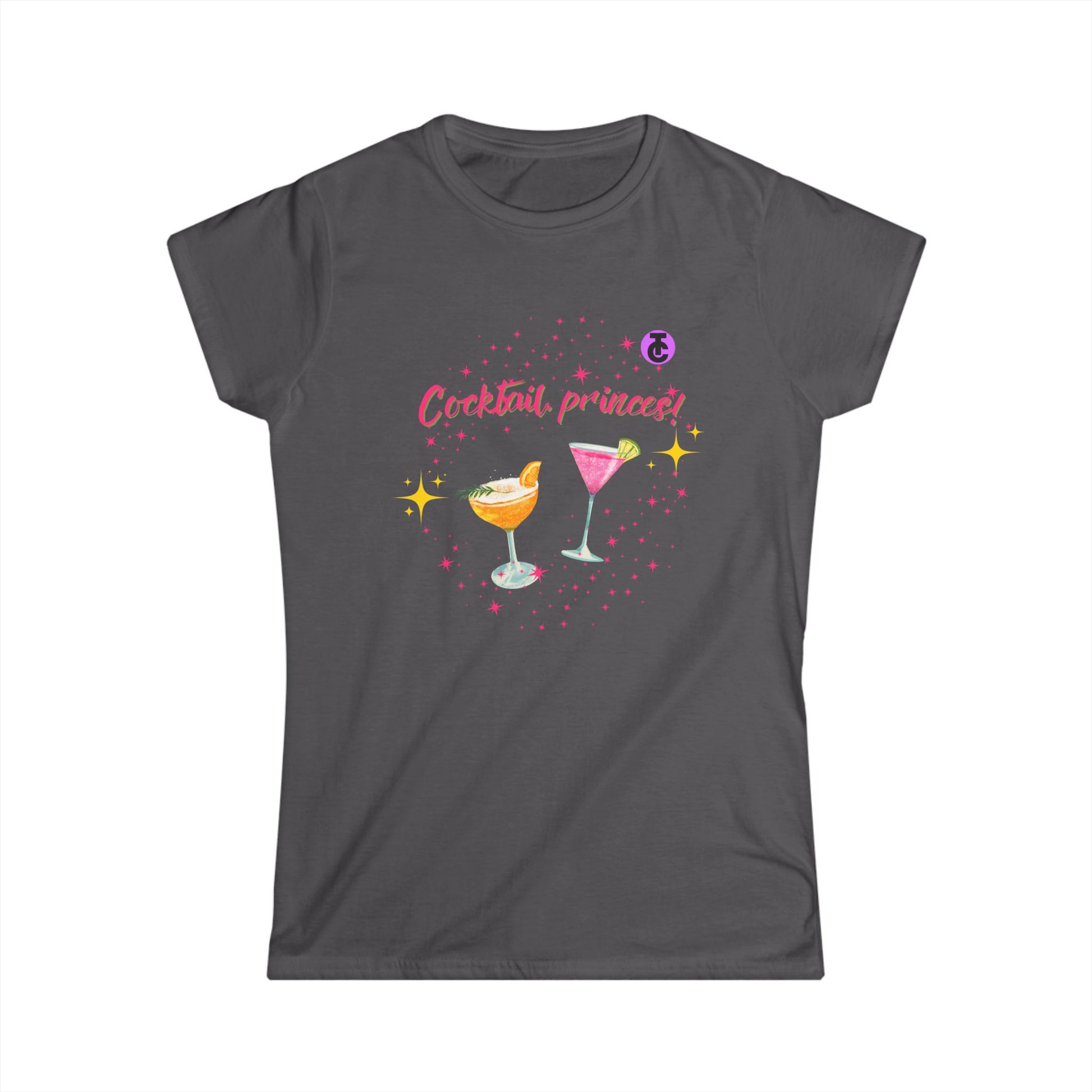 Cocktail Princess Women's Softstyle Tee | Cute Summer Shirt, Party Tee, Gift for Her, Birthday T-Shirt, Girls Night Out Outfit - THE CATCH