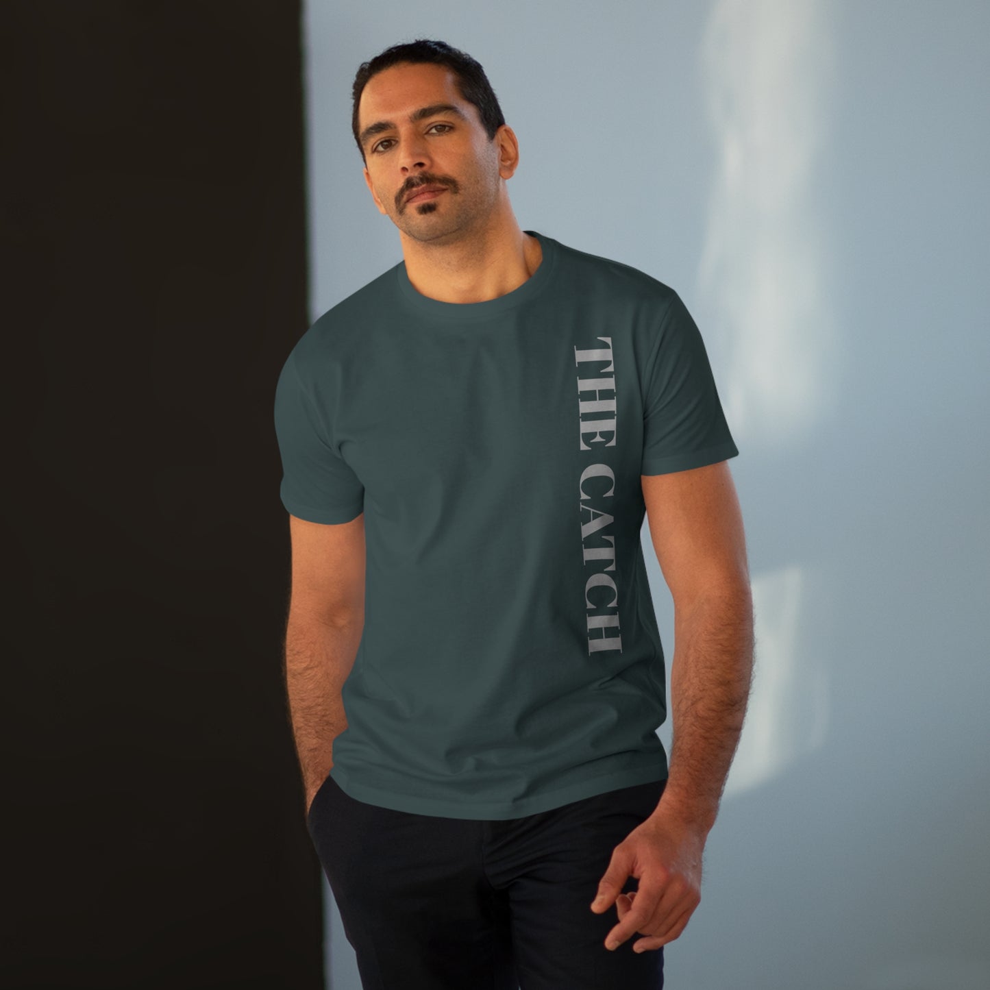 Men's Modern-Fit Tee - Stylish Casual Tee with "THE CATCH" Design