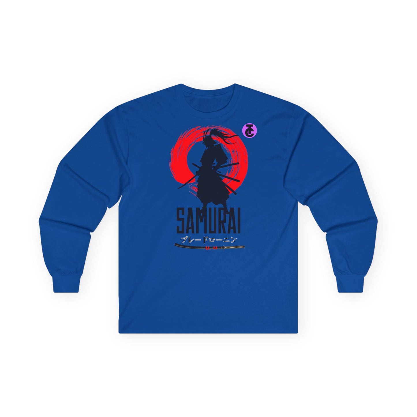 Samurai Graphic Long Sleeve Tee - Cotton Shirt for Anime Fans - THE CATCH
