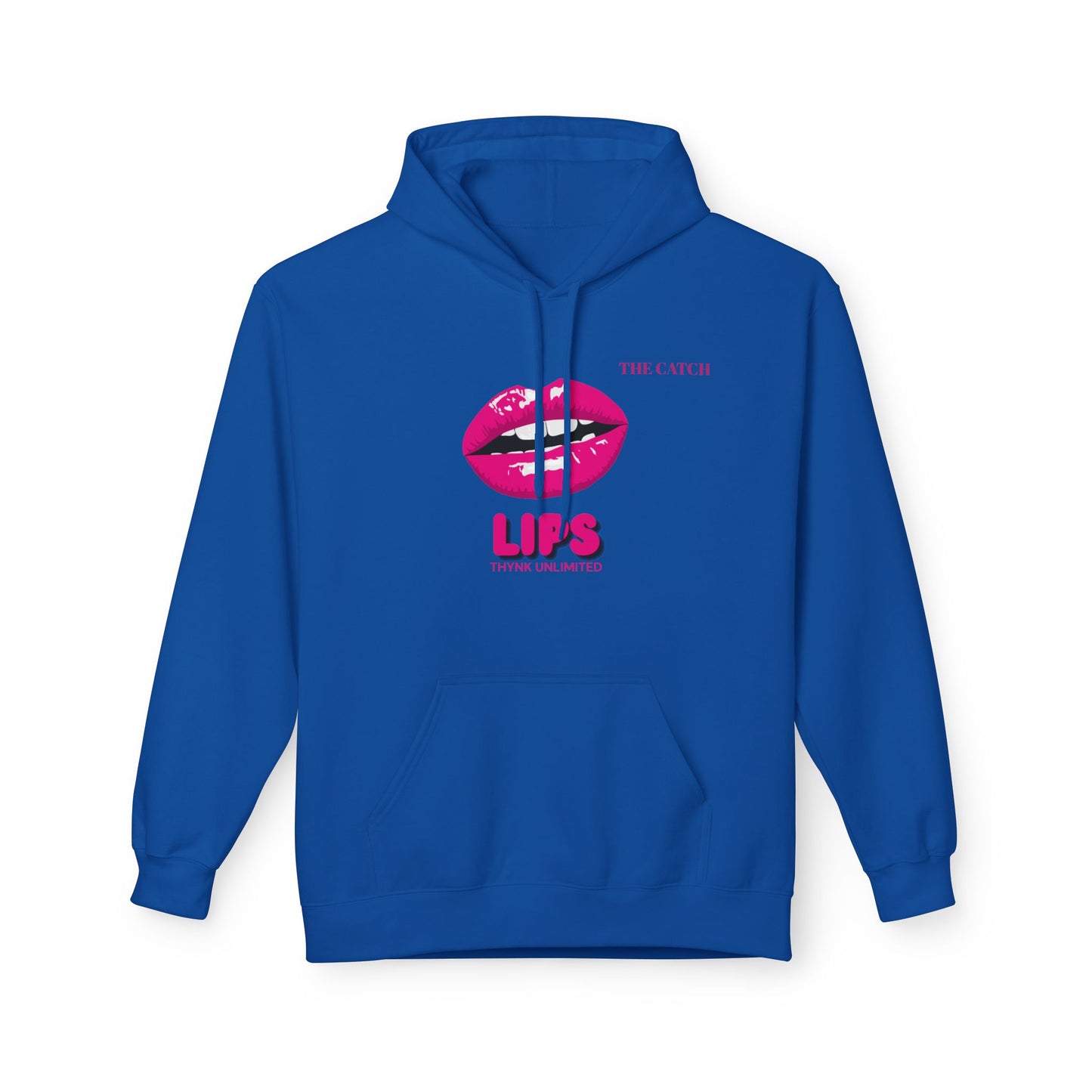 Fleece Hoodie with Chic Lip Design - Perfect for Casual Outings and Gifts