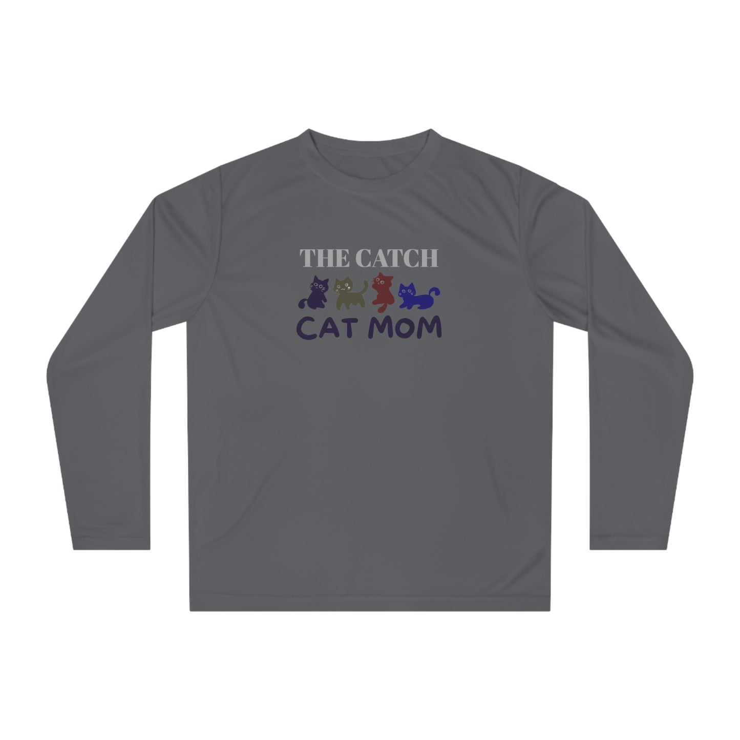Cat Mom Performance Long Sleeve Shirt - Ideal for Animal Lovers