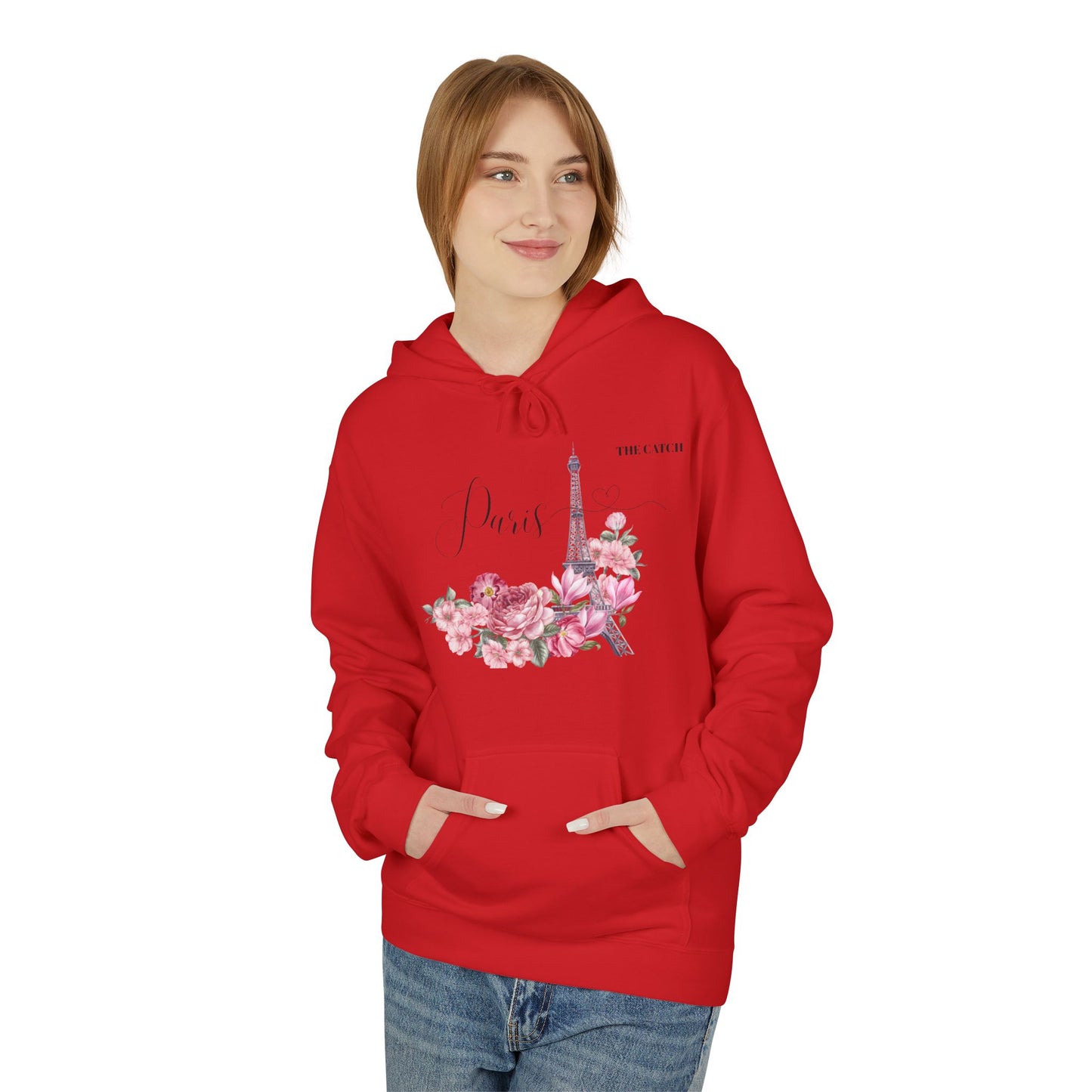 Paris Floral Graphic Hoodie - Softstyle Midweight Fleece - THE CATCH