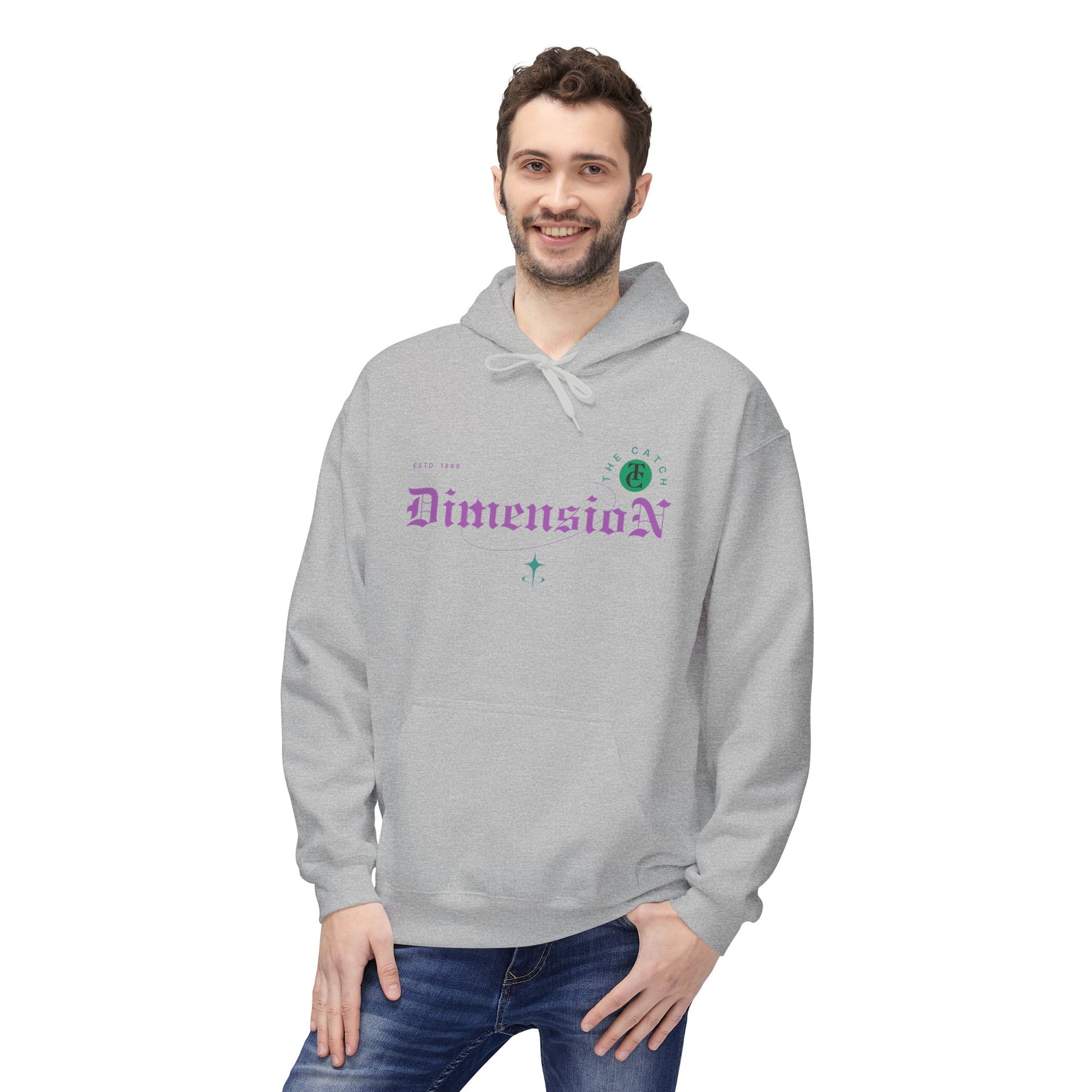 Cosmic Dimension Hoodie | Softstyle Fleece Wear, Unique Graphic Pullover, Gift for Astronomers, Casual Streetwear - THE CATCH