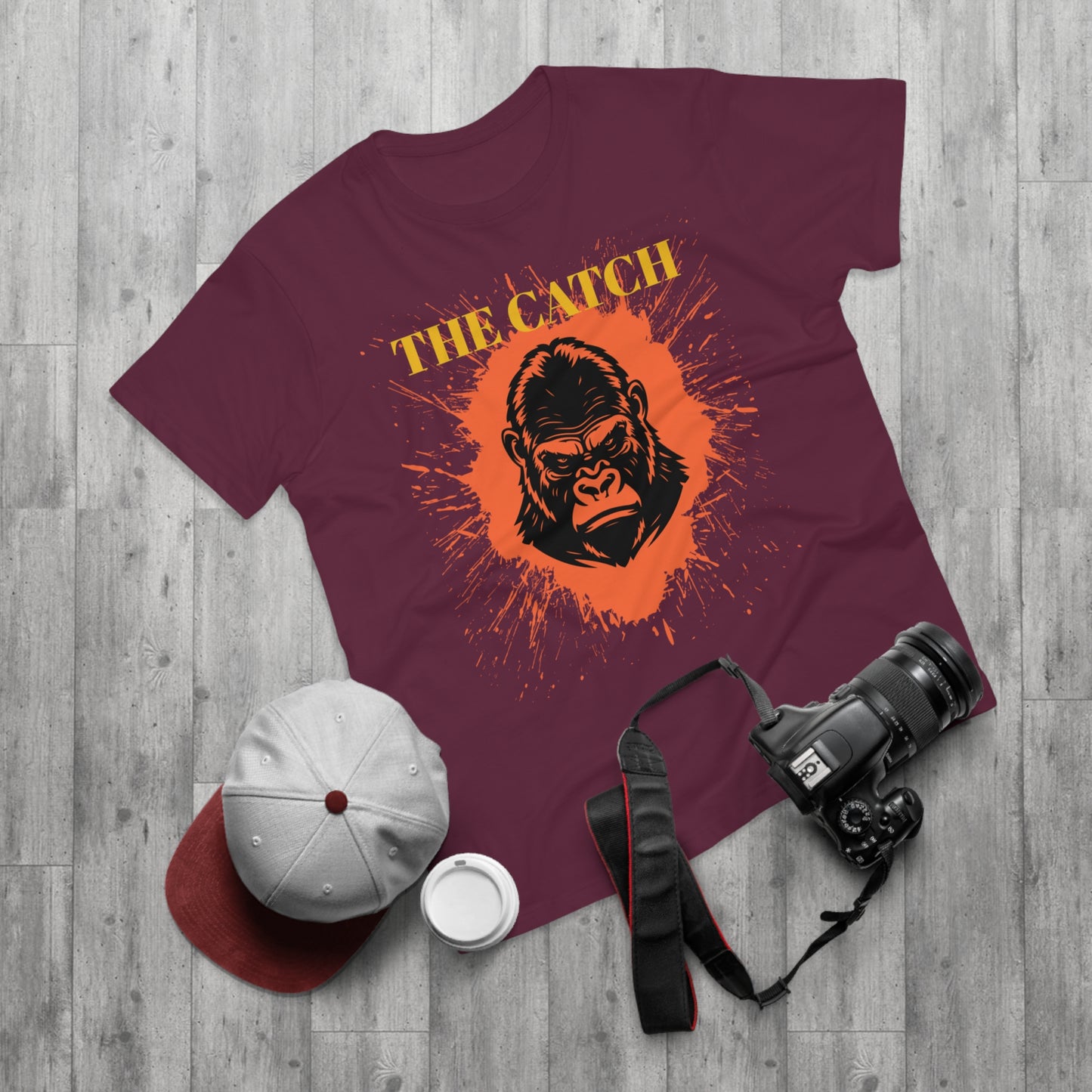 Men's Graphic T-Shirt - "The Catch" Gorilla Design