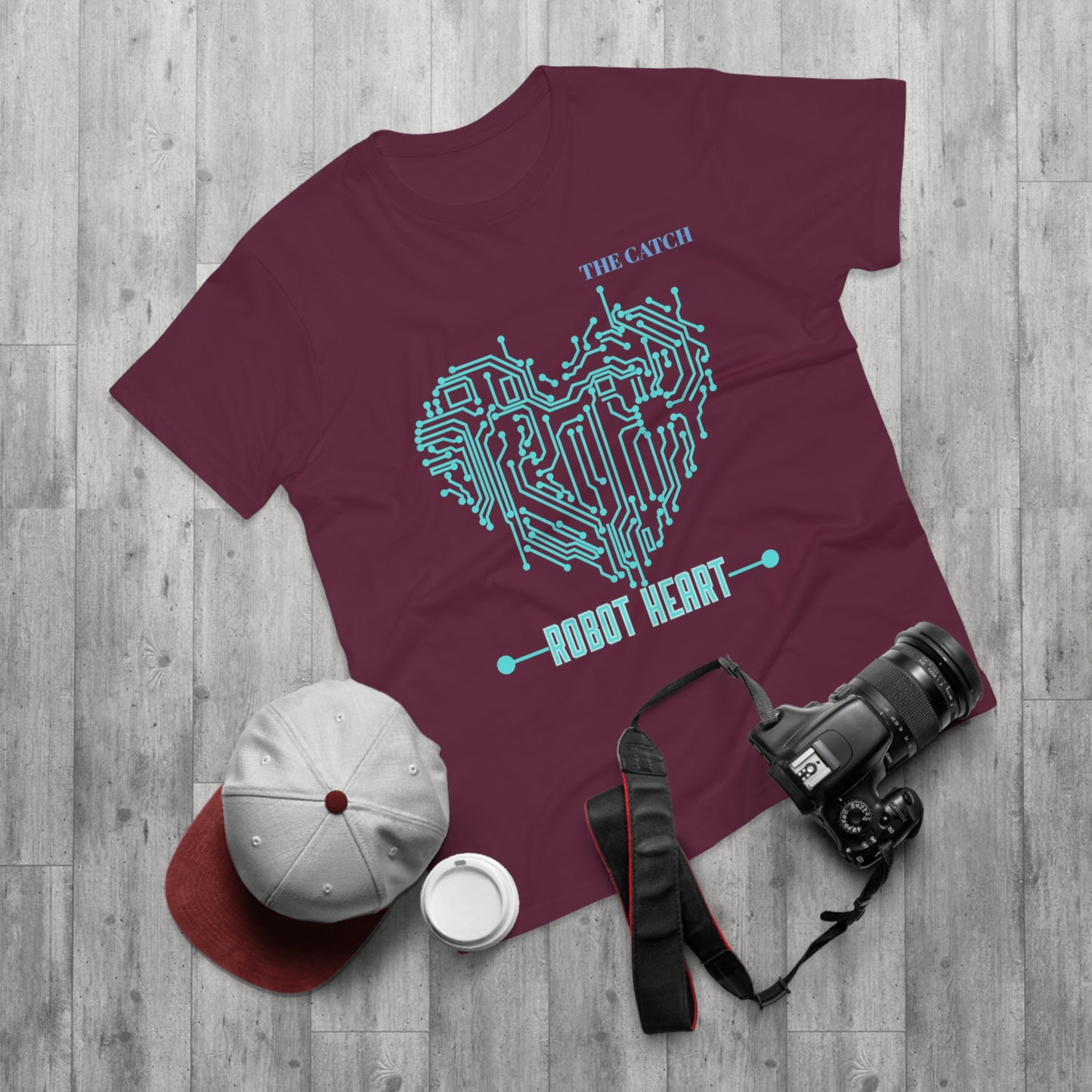 Robot Heart Graphic Tee for Tech Enthusiasts