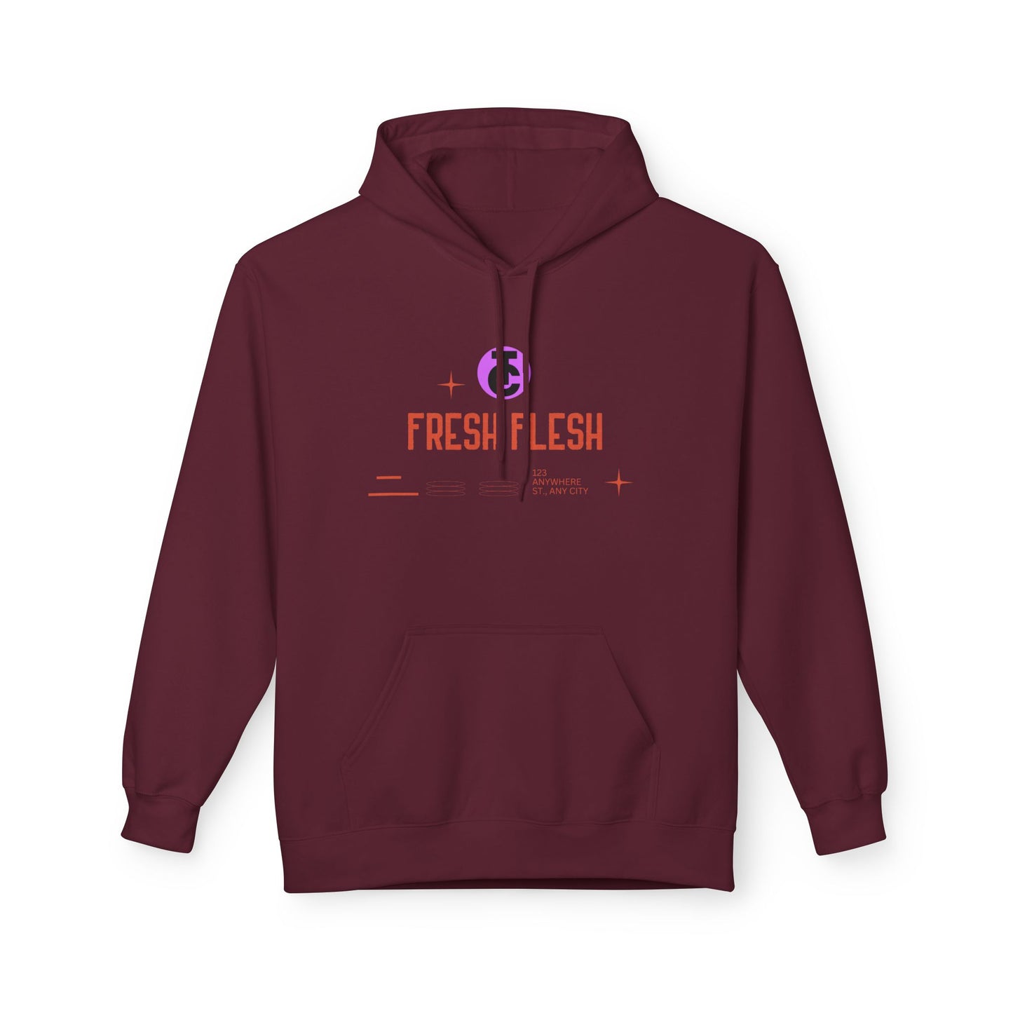 Fresh Flesh Graphic Hoodie for Trendsetters Midweight Fleece Sweatshirt - THE CATCH