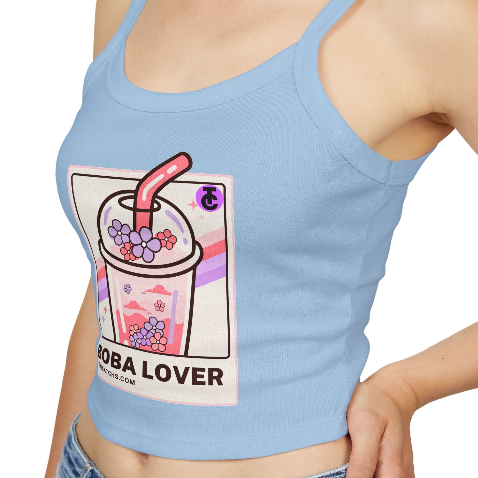 Boba Lover Women's Spaghetti Strap Tank Top | Cute Summer Top, Bubble Tea Apparel, Gift for Boba Fans, Casual Wear, Hot Weather Style - THE CATCH