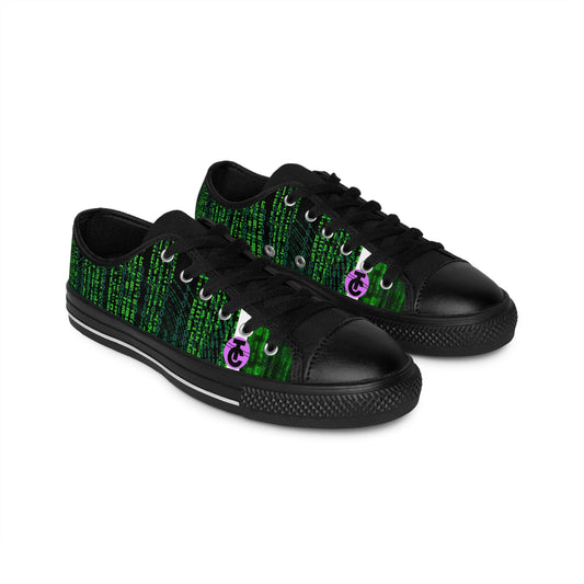 Matrix-Inspired Men's Sneakers - Trendy Casual Footwear for Tech Enthusiasts
