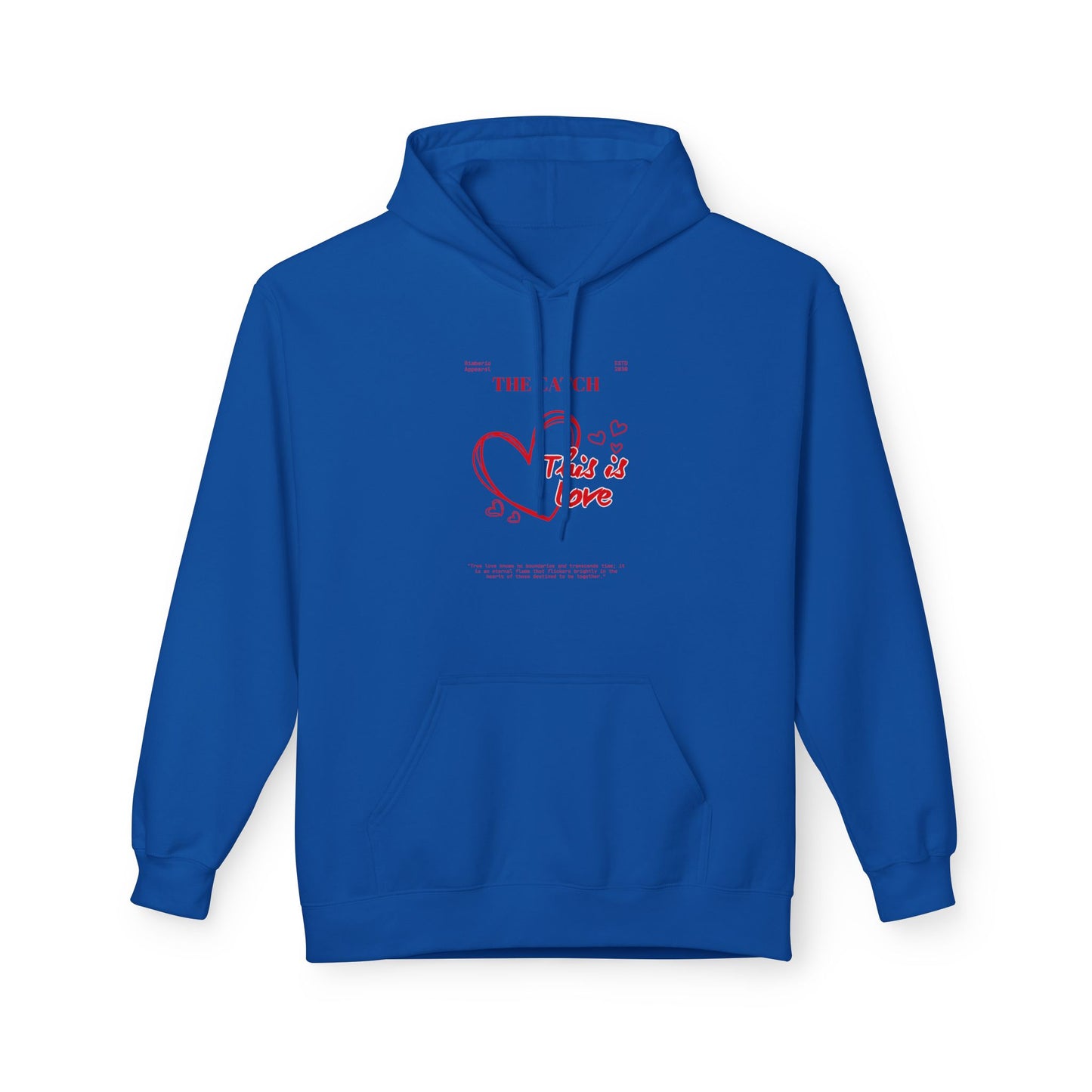 'This is Love' Fleece Hoodie - Perfect for Valentine's Day & Cozy Days
