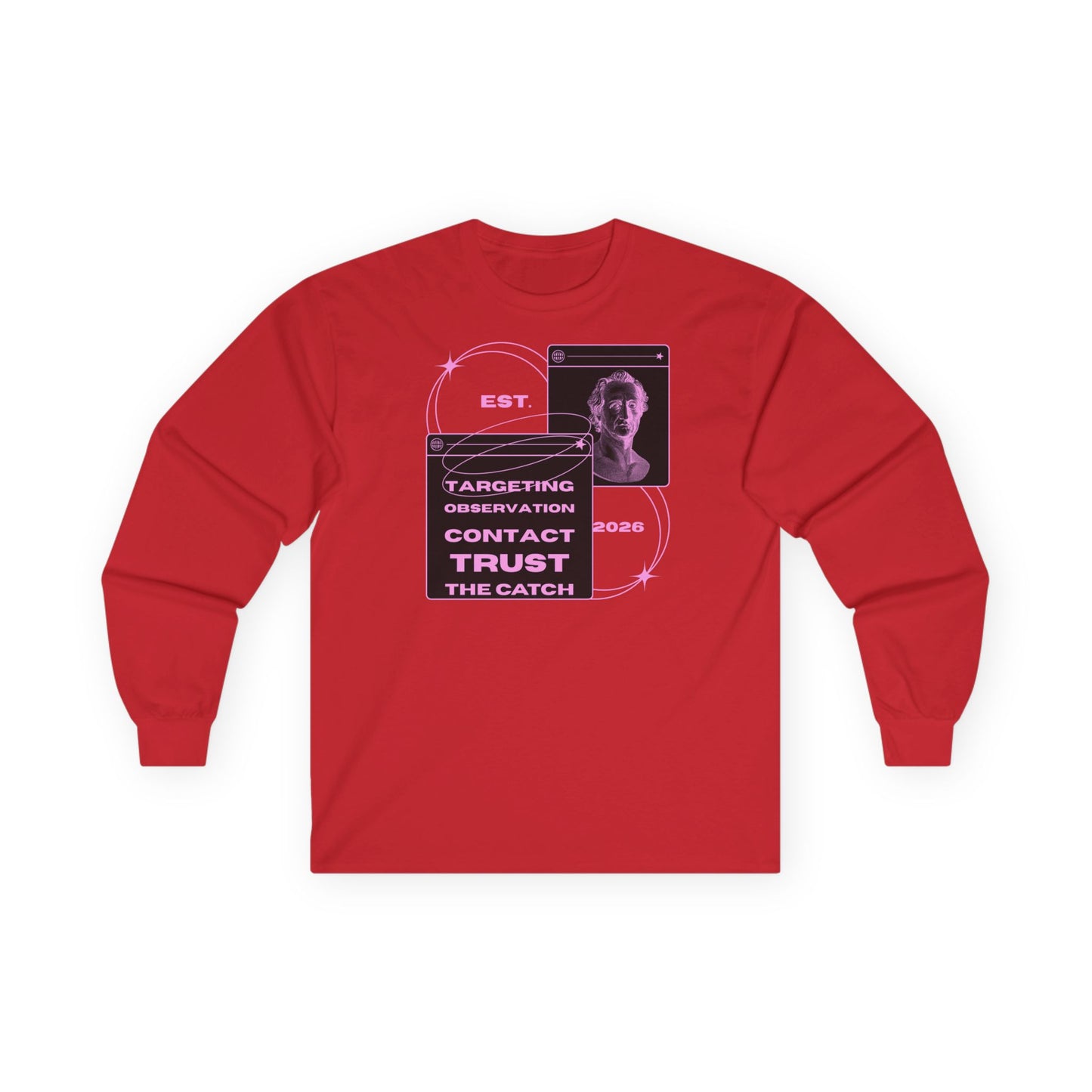 Retro Graphic Long Sleeve Tee - Trust the Catch - Ideal for Casual Outings & Events - THE CATCH