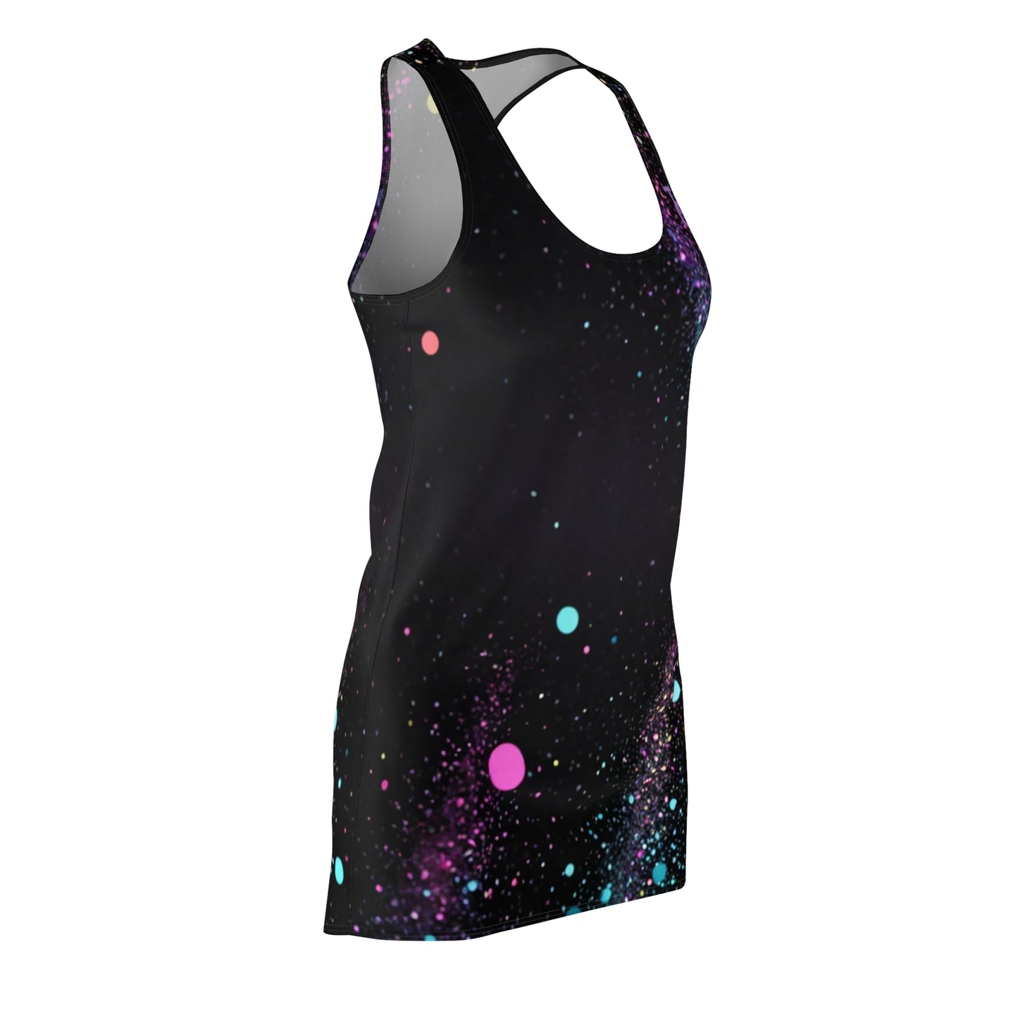 Galactic Vibes Women's Racerback Dress, Space Print Dress, Casual Summer Dress, Festival Outfit, Unique Gift for Her - THE CATCH