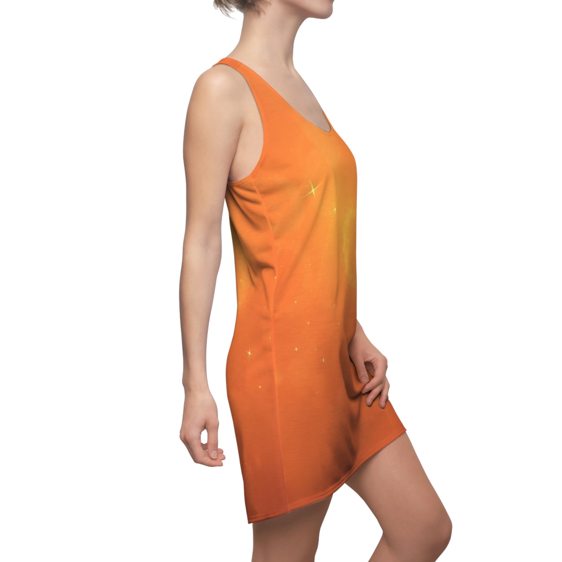Vibrant Sunset Racerback Dress - Perfect for Summer Days, Beach Trips, Festivals, Casual Outings, Vacation Wear - THE CATCH