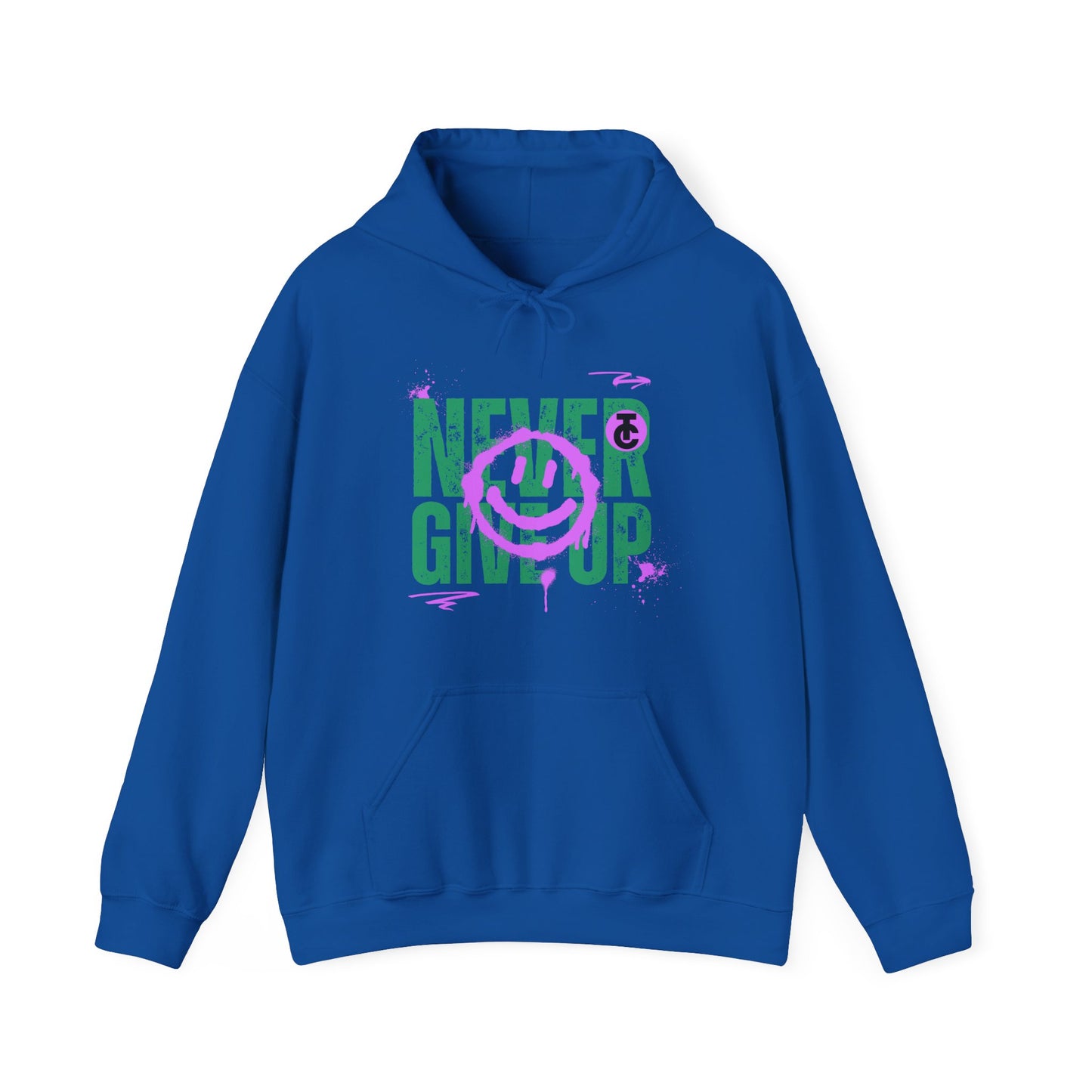 Motivational Sweatshirt - "Never Give Up" Hoodie, Cozy Gift for Friends, Inspirational Apparel, Perfect for Any Occasion - THE CATCH
