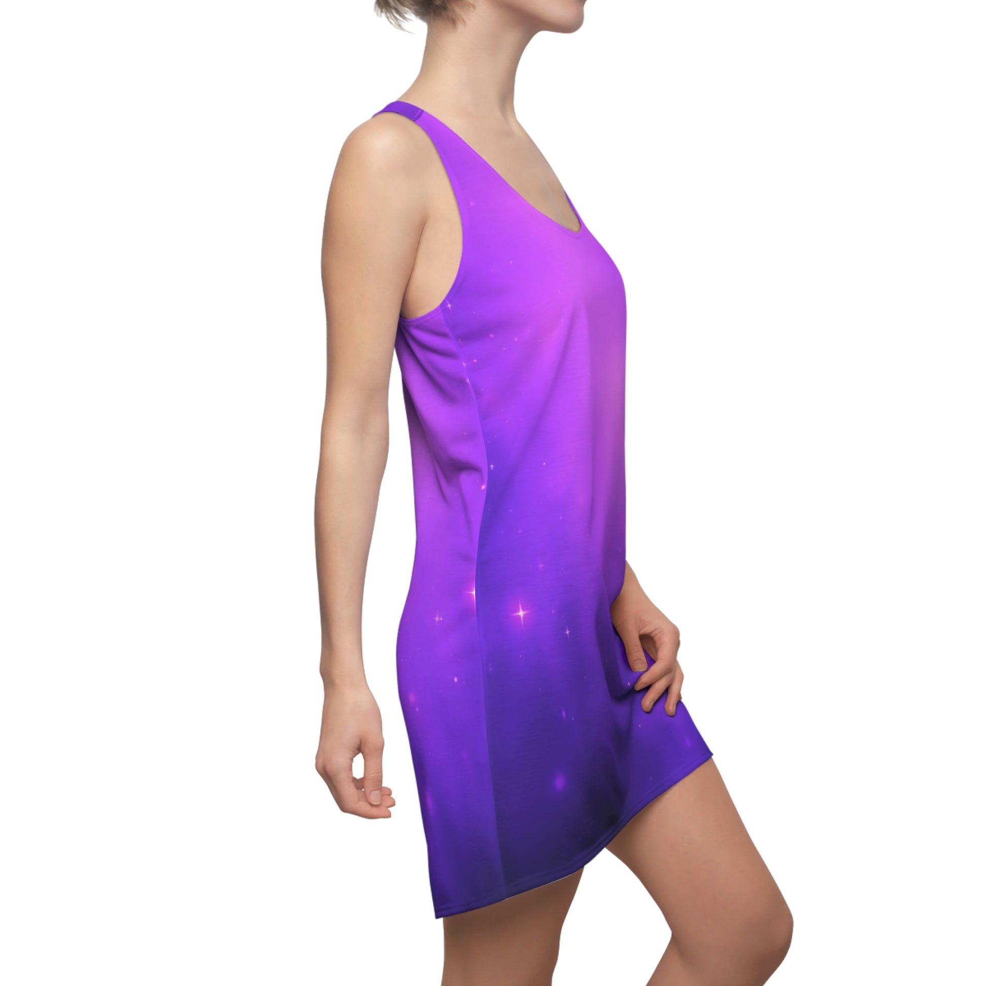 Elegant Women's Racerback Dress, Galaxy Print Dress, AOP Summer Outfit, Casual Dress, Gift for Her - THE CATCH