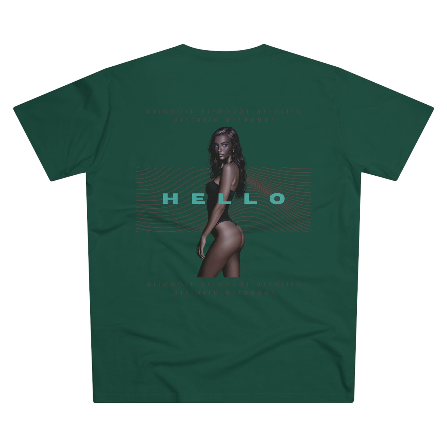 Trendy Men's Modern-fit Tee - 'The Catch' & 'Hello' Graphic Design