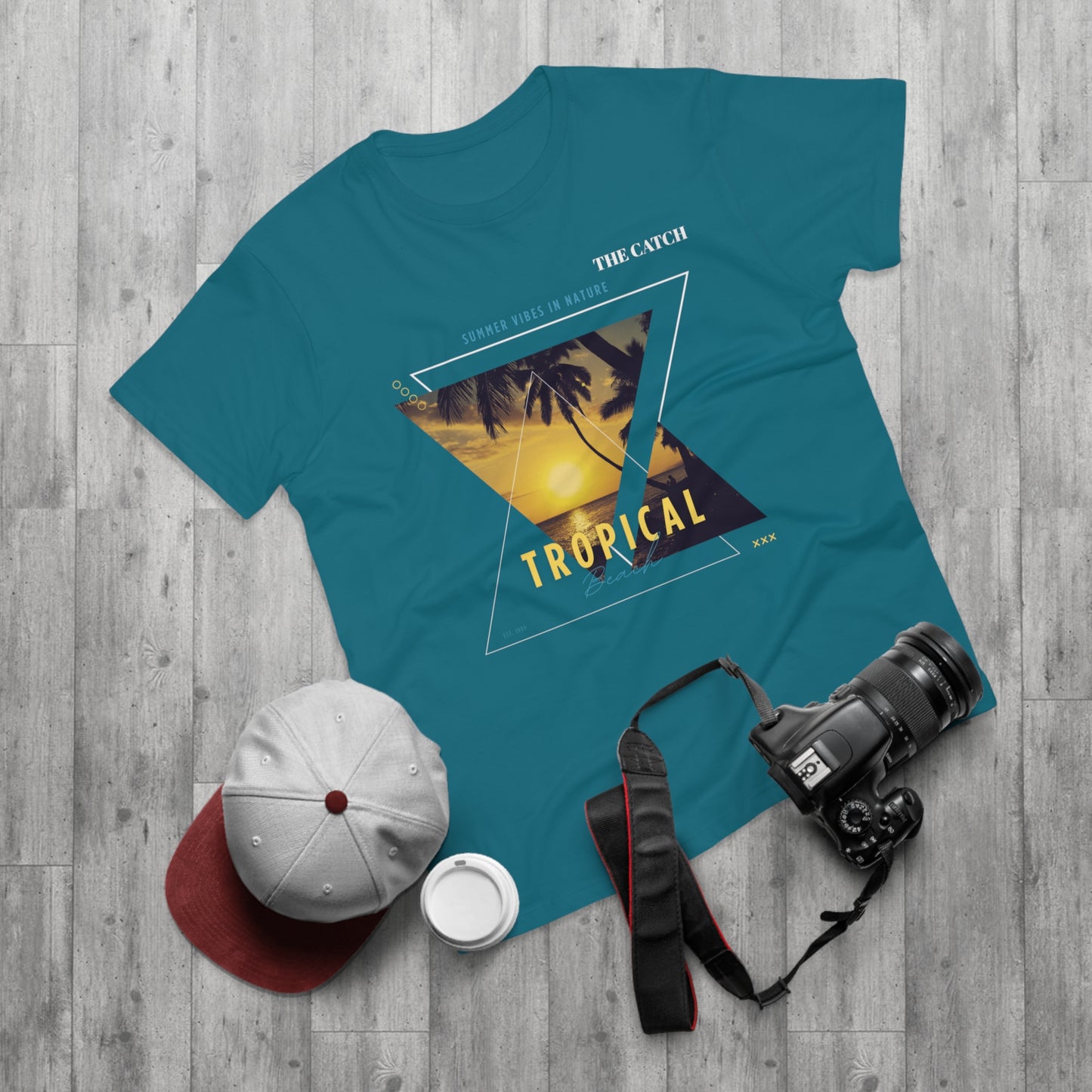 Tropical Vibes Men's T-Shirt - Summer Nature Graphic Tee