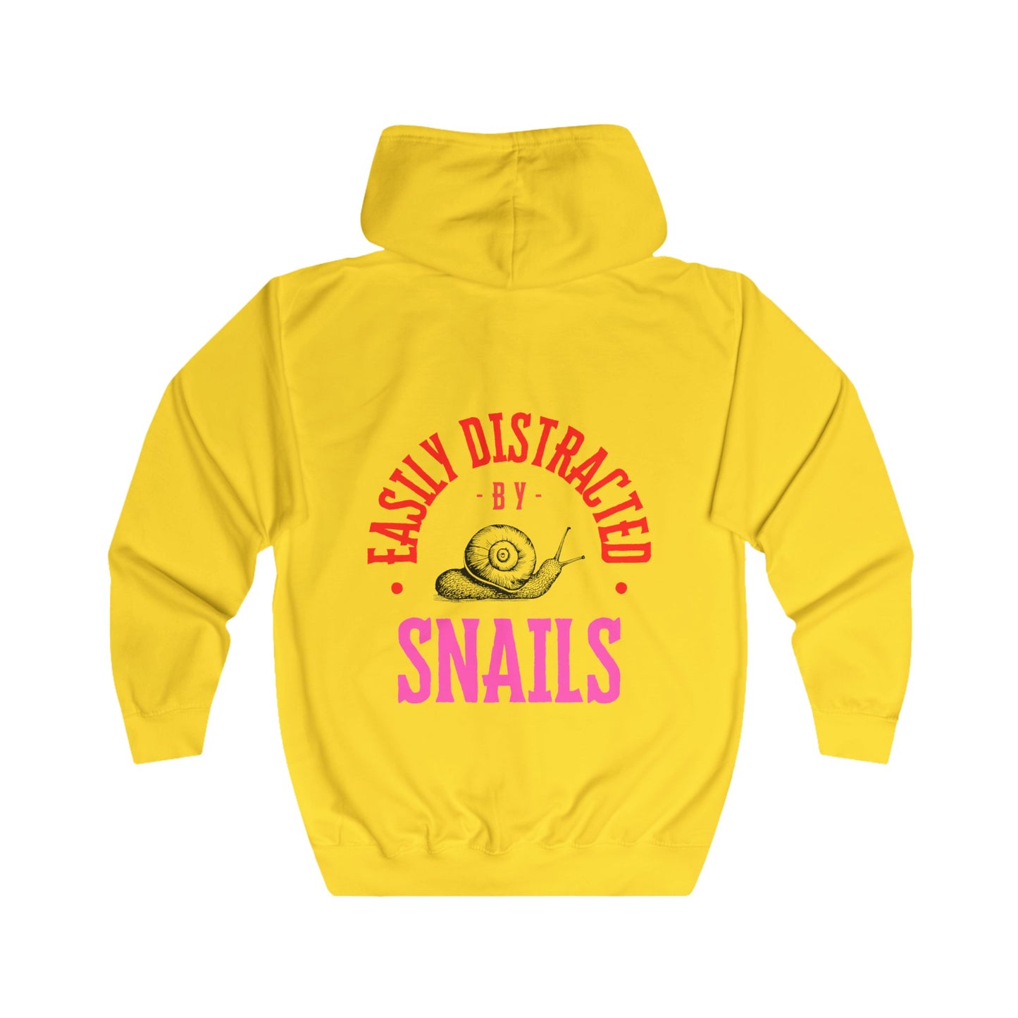 Easily Distracted Snails  Full Zip Hoodie - Casual Comfort for Nature Lovers