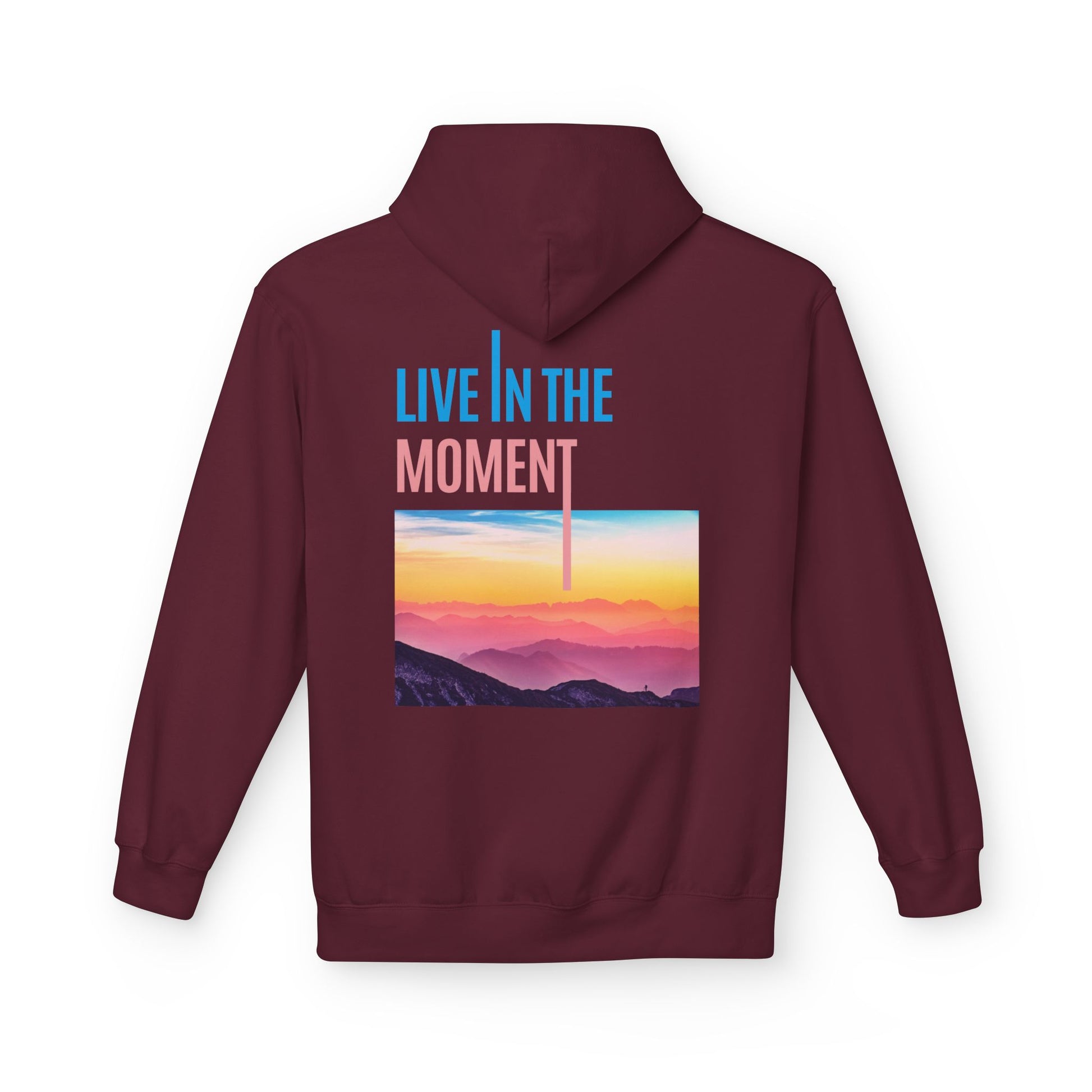 Midweight Hoodie - "Live in the Moment" Casual Fleece Sweatshirt - THE CATCH