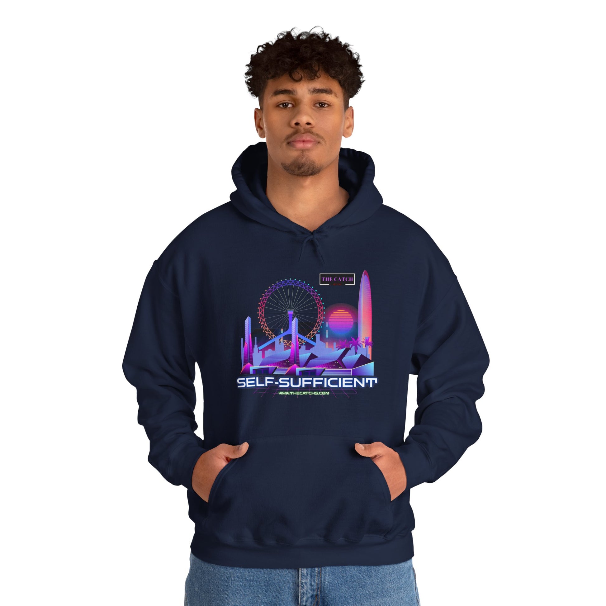 Retro Vibes Hooded Sweatshirt - Comfortable Streetwear, Perfect for Gifts, Relaxed Style, Fashion, Casual Wear - THE CATCH