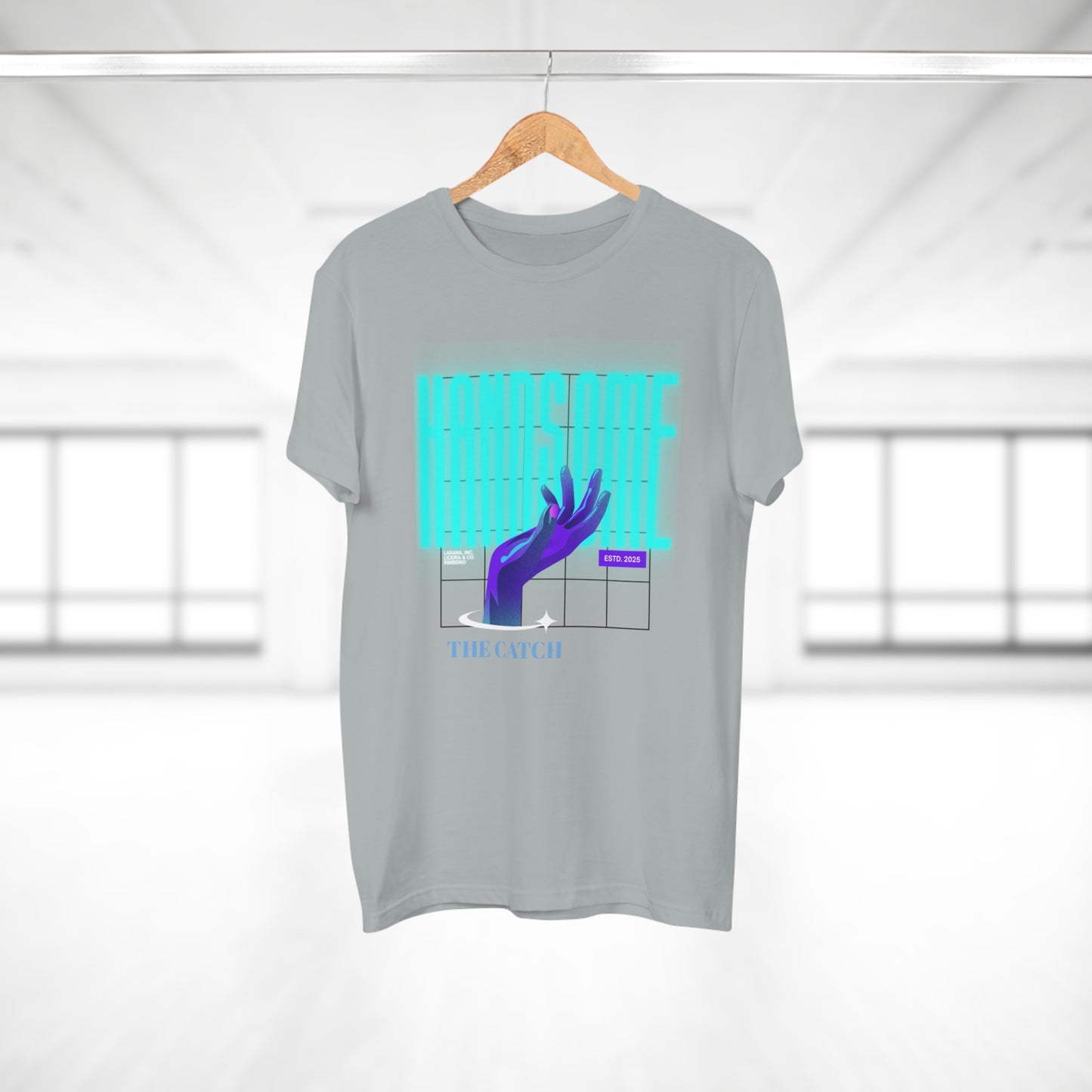 Stylish Graphic Tee for Men - 'Handsome' Design