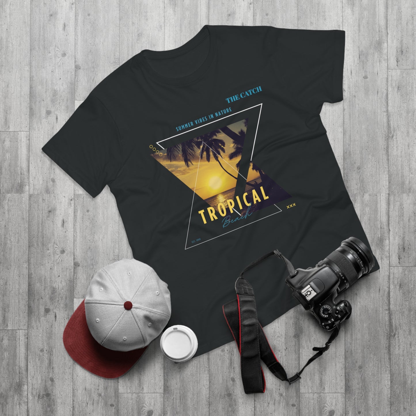 Tropical Vibes Men's T-Shirt - Summer Nature Graphic Tee