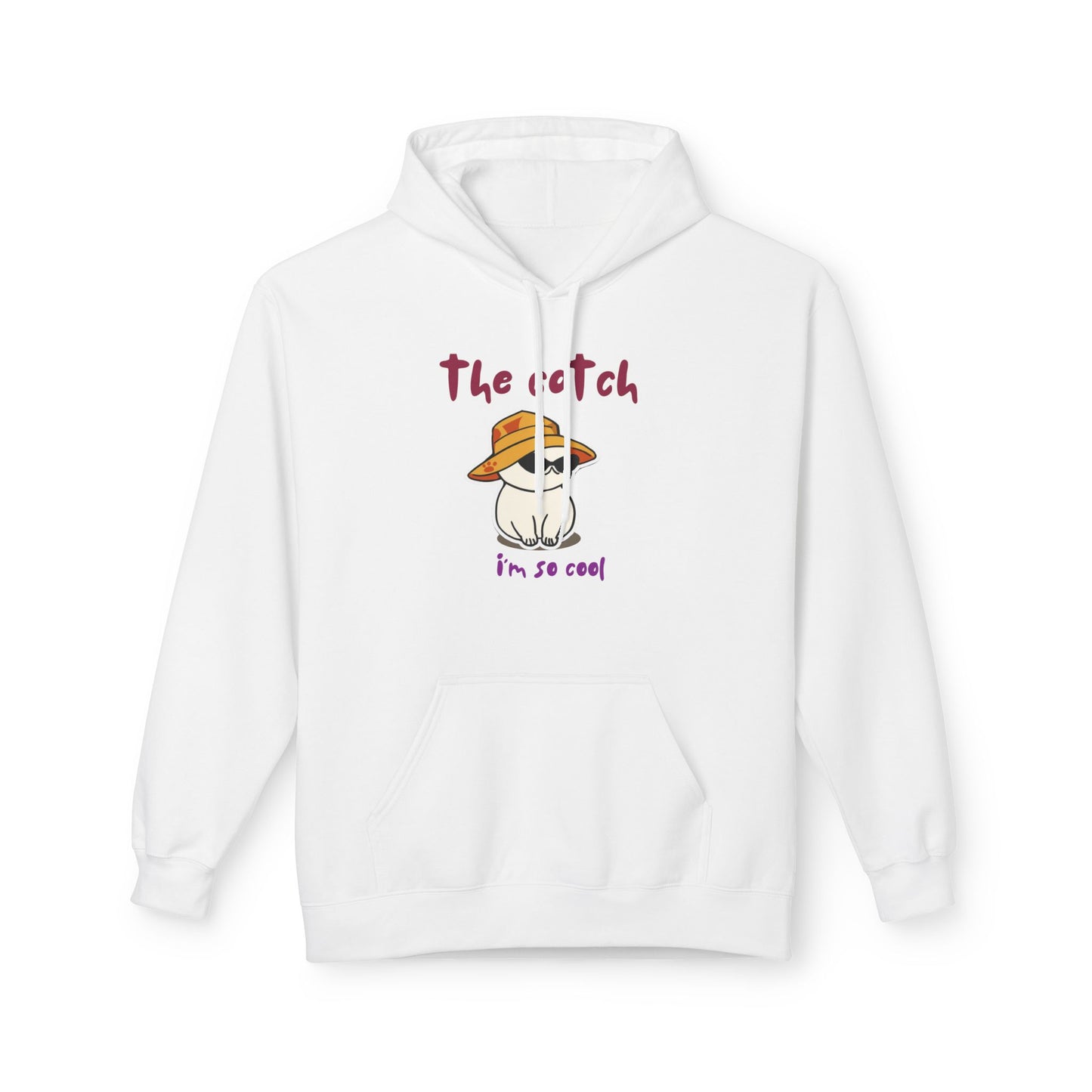 Cool Cat  Fleece Hoodie - The Catch Design