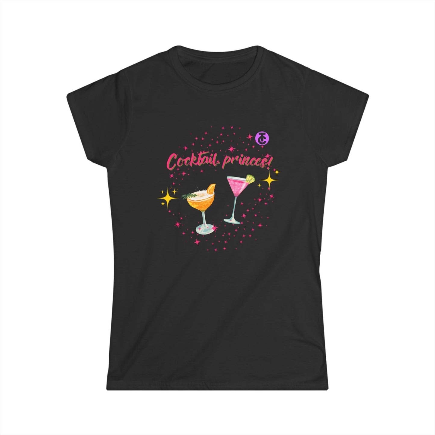 Cocktail Princess Women's Softstyle Tee | Cute Summer Shirt, Party Tee, Gift for Her, Birthday T-Shirt, Girls Night Out Outfit - THE CATCH