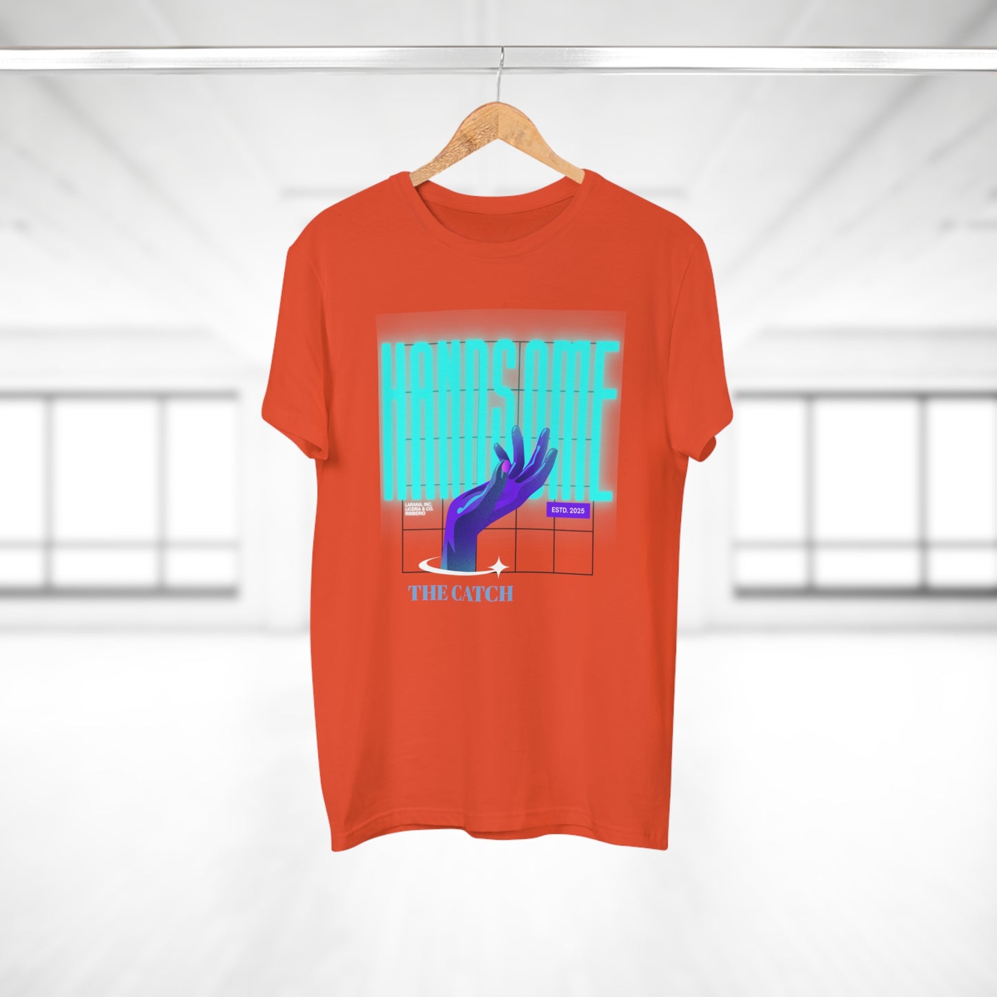 Stylish Graphic Tee for Men - 'Handsome' Design - THE CATCH