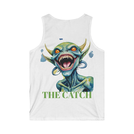 Men's Softstyle Tank Top - "The Catch" Graphic Tee for Summer Adventures