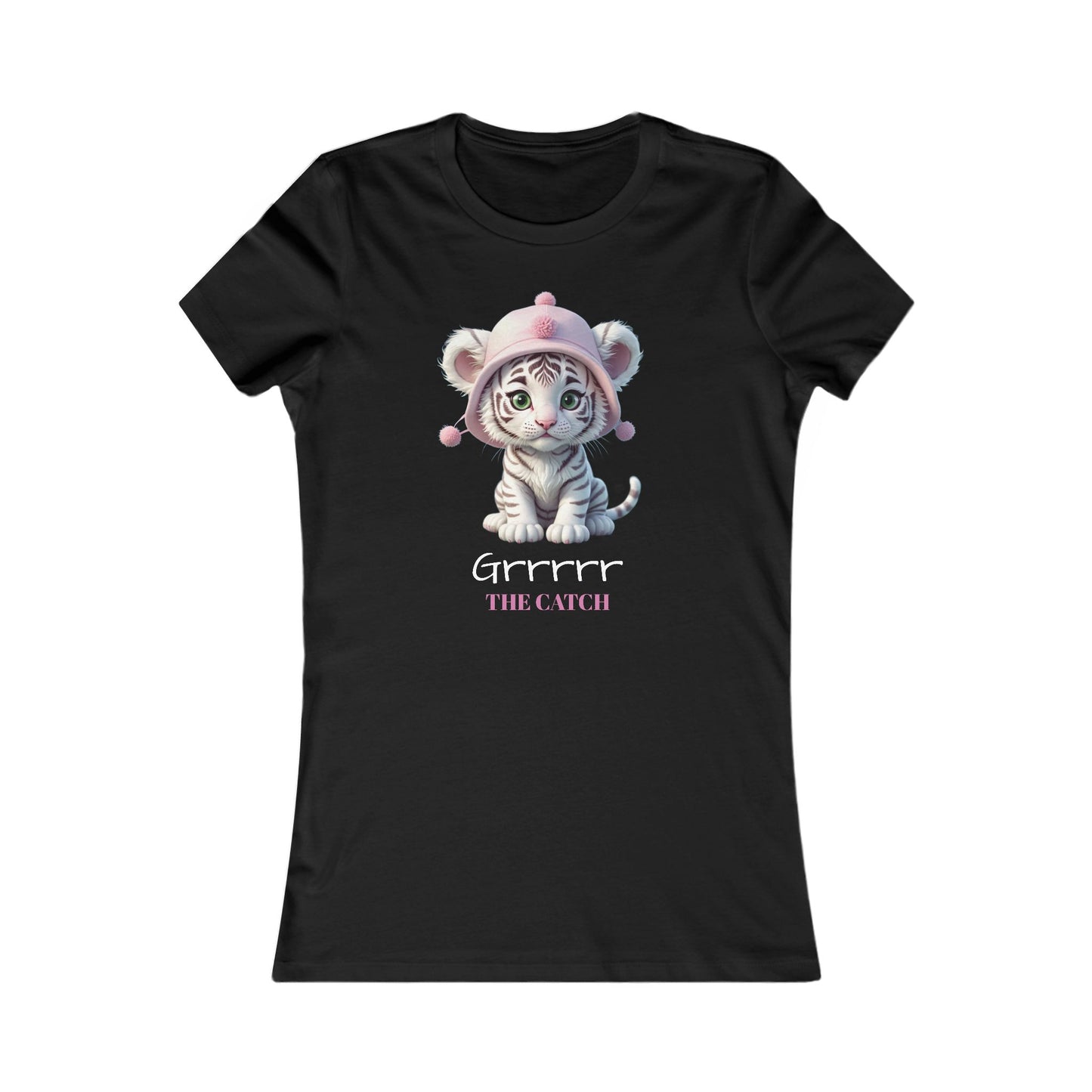 Cute Tiger Graphic Tee for Women - "Grrrrr The Catch" - THE CATCH