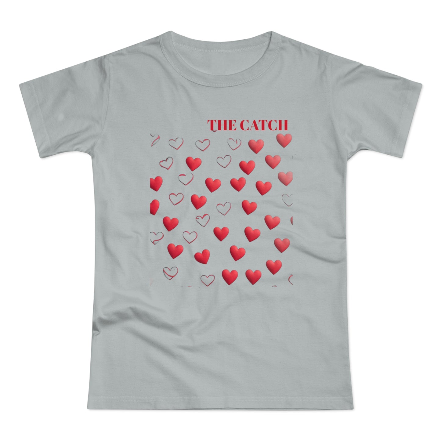 Romantic Hearts Women's T-Shirt - 'The Catch' Design - THE CATCH