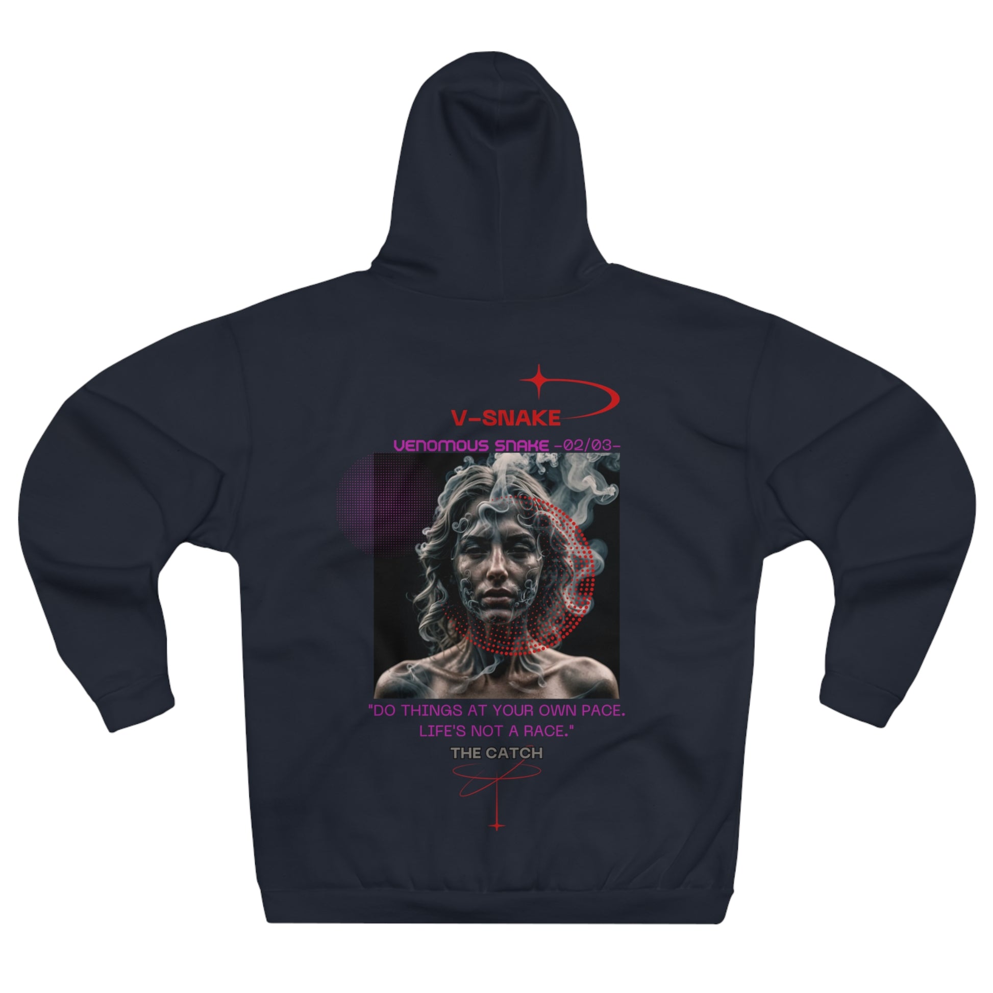 Pullover Hoodie - 'The Catch' Venomous Snake Design - Motivational Statement Gear - THE CATCH