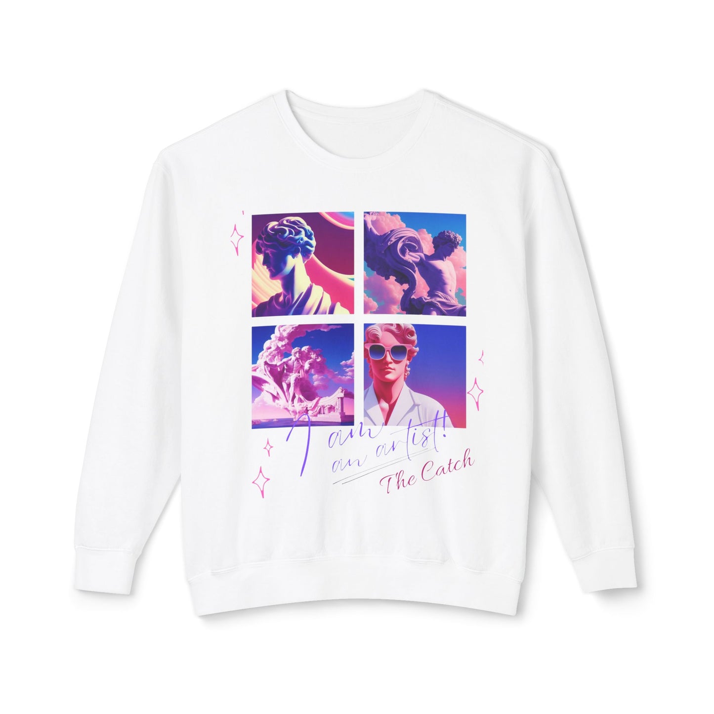 Artistic Crewneck Sweatshirt - "The Catch" Graphic Design - THE CATCH