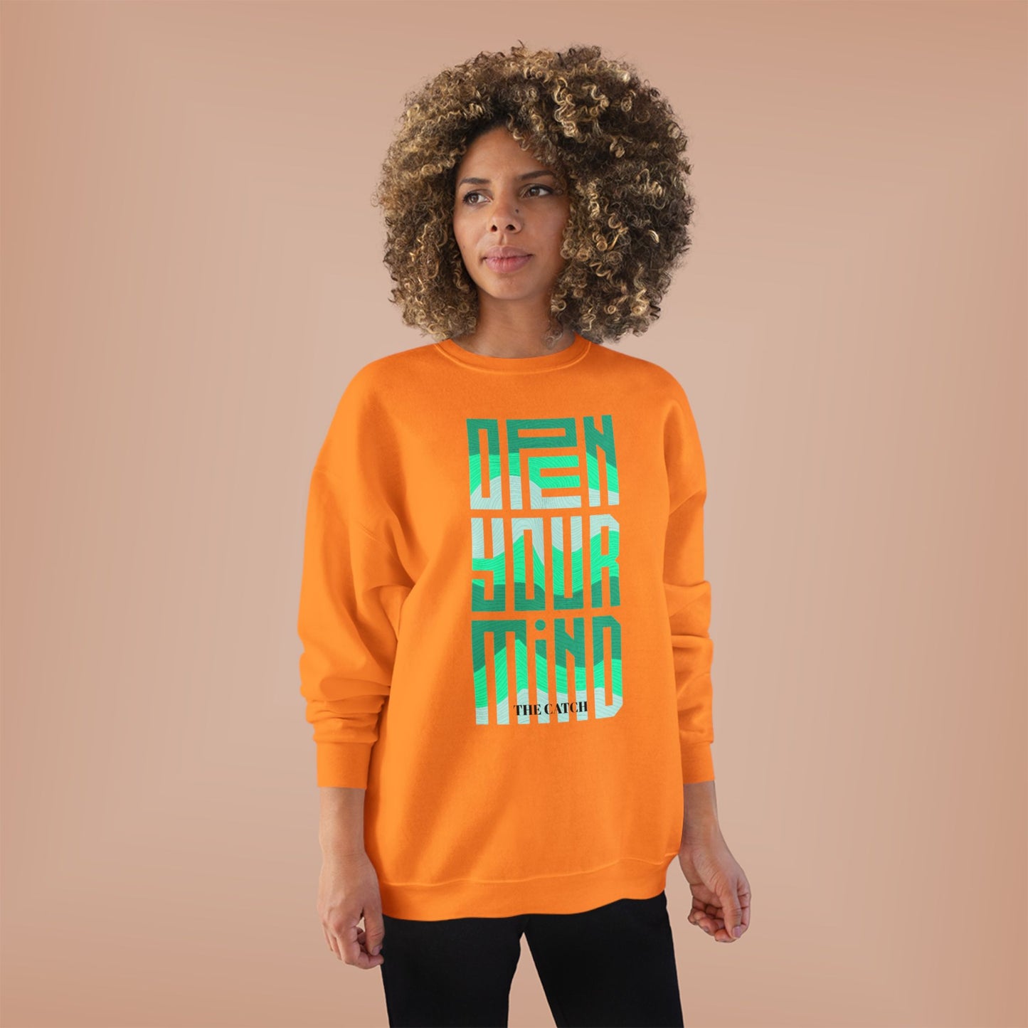 Open Your Mind Eco-Friendly Sweatshirt | Minimalist Graphic Crewneck - THE CATCH