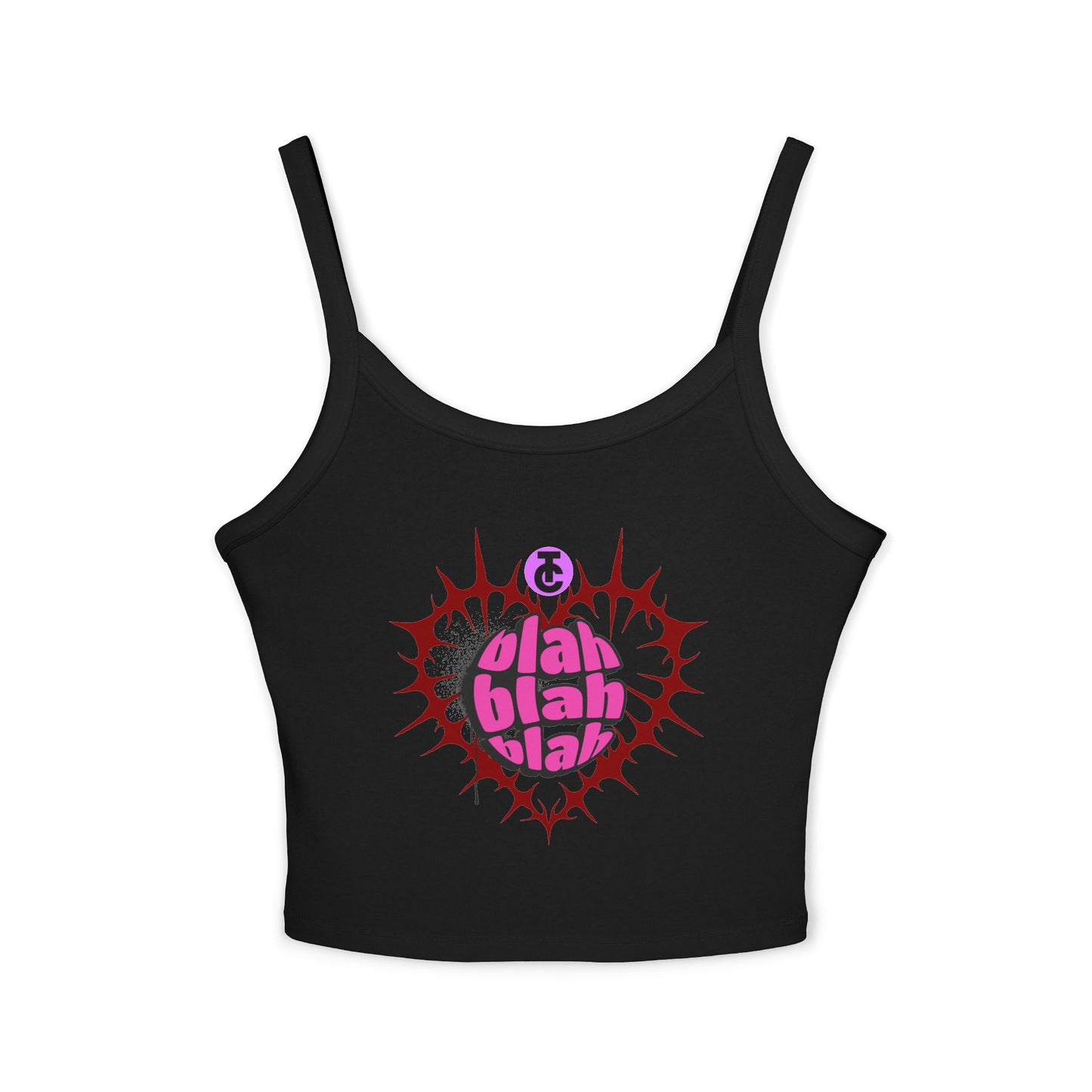 Bold Graphic Spaghetti Strap Tank Top, Summer Top, Festival Wear, Casual Chic, Heart Design, Edgy Tank, Gift Idea - THE CATCH