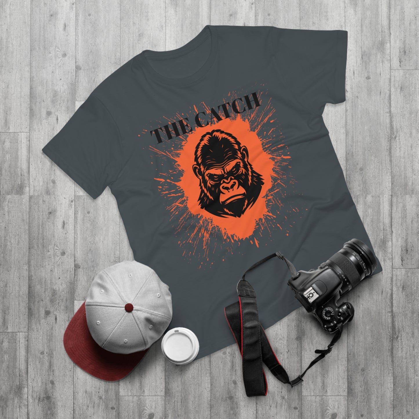 Men's Graphic T-Shirt - "The Catch" Gorilla Design