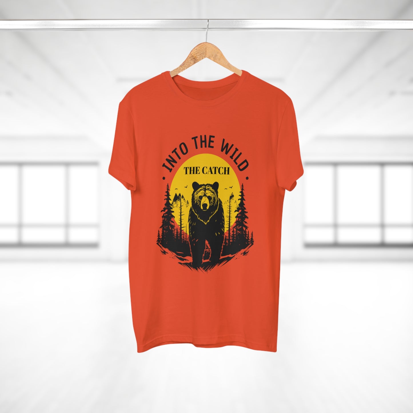 Men's Outdoor Adventure T-Shirt | Into the Wild Bear Design - THE CATCH