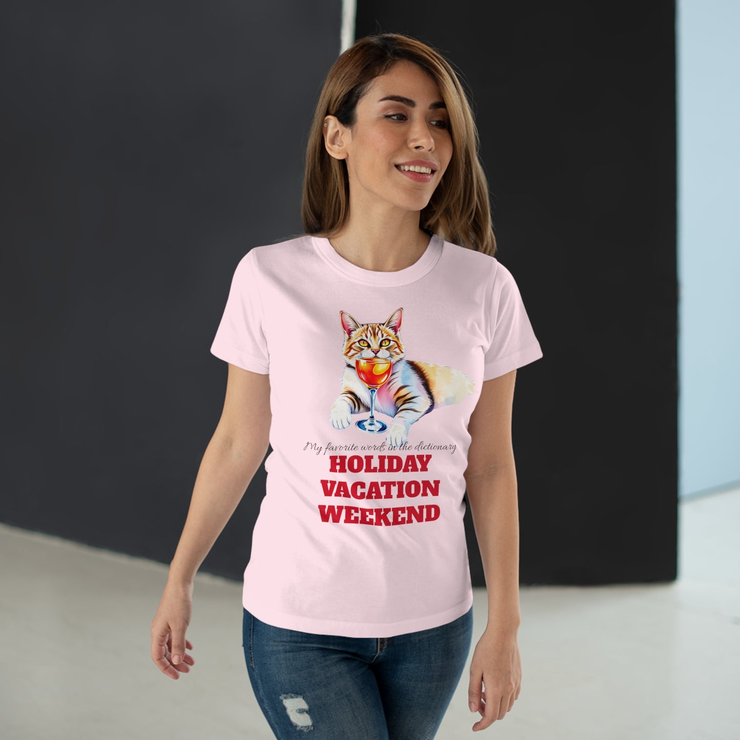 Cat Lover's Holiday Vacation T-Shirt