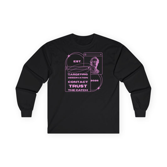 Retro Graphic Long Sleeve Tee - Trust the Catch - Ideal for Casual Outings & Events - THE CATCH