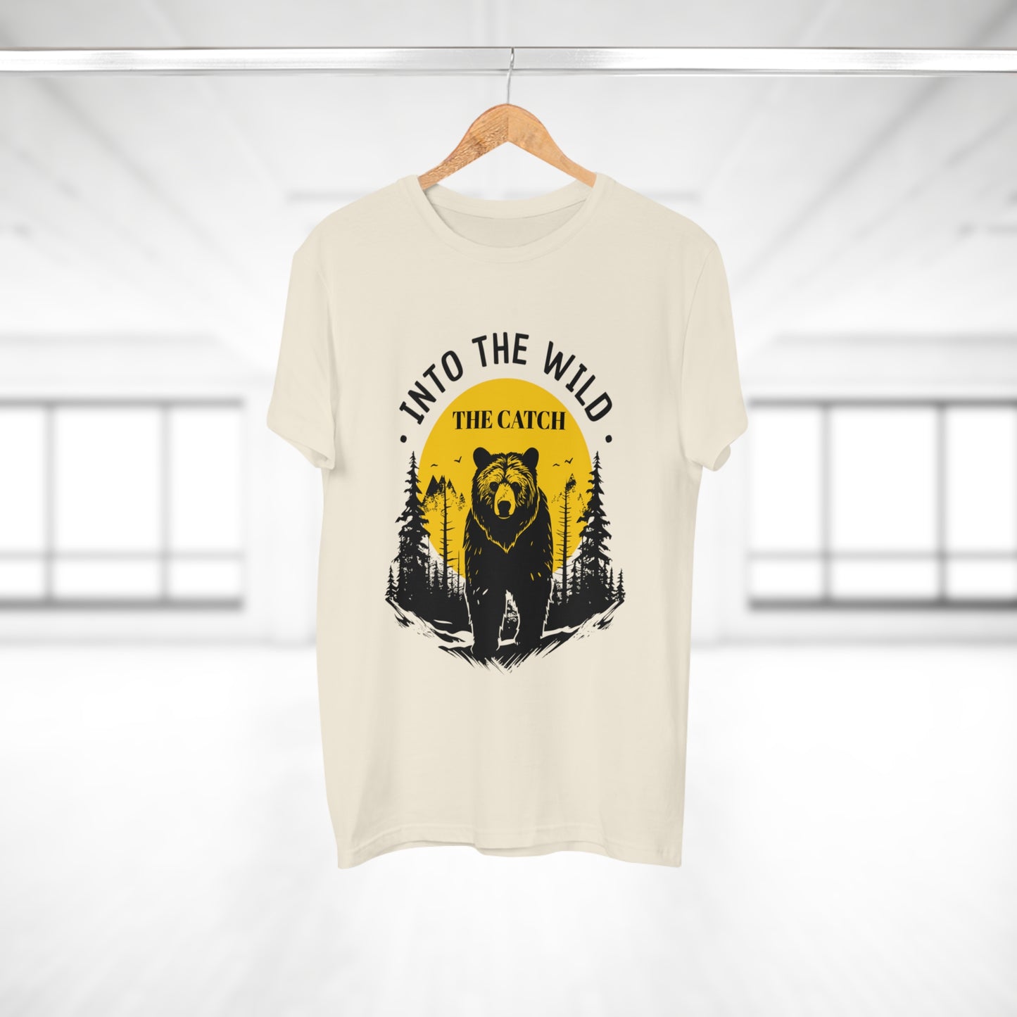 Men's Outdoor Adventure T-Shirt | Into the Wild Bear Design - THE CATCH