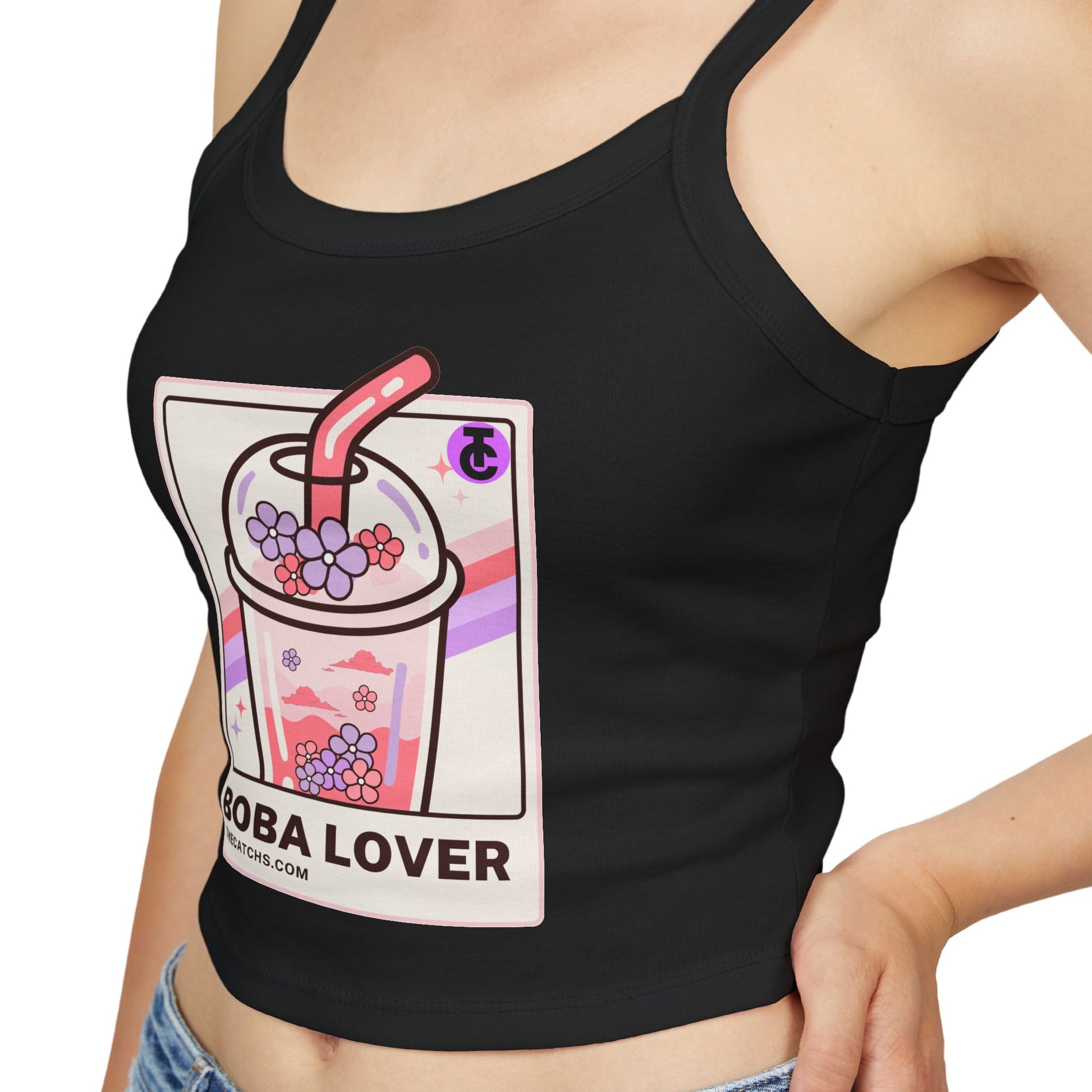 Boba Lover Women's Spaghetti Strap Tank Top | Cute Summer Top, Bubble Tea Apparel, Gift for Boba Fans, Casual Wear, Hot Weather Style - THE CATCH