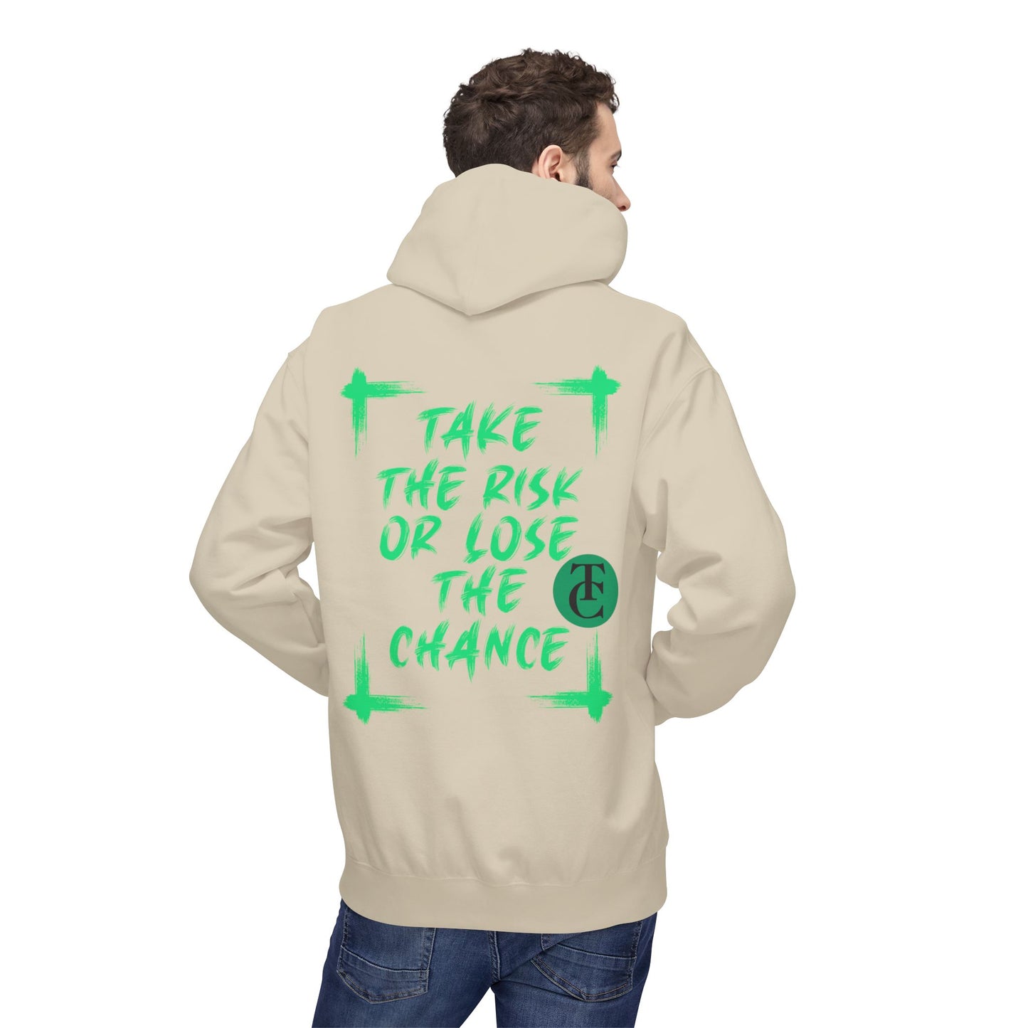 Inspirational Fleece Hoodie - 'Take the Risk or Lose the Chance' Design - THE CATCH